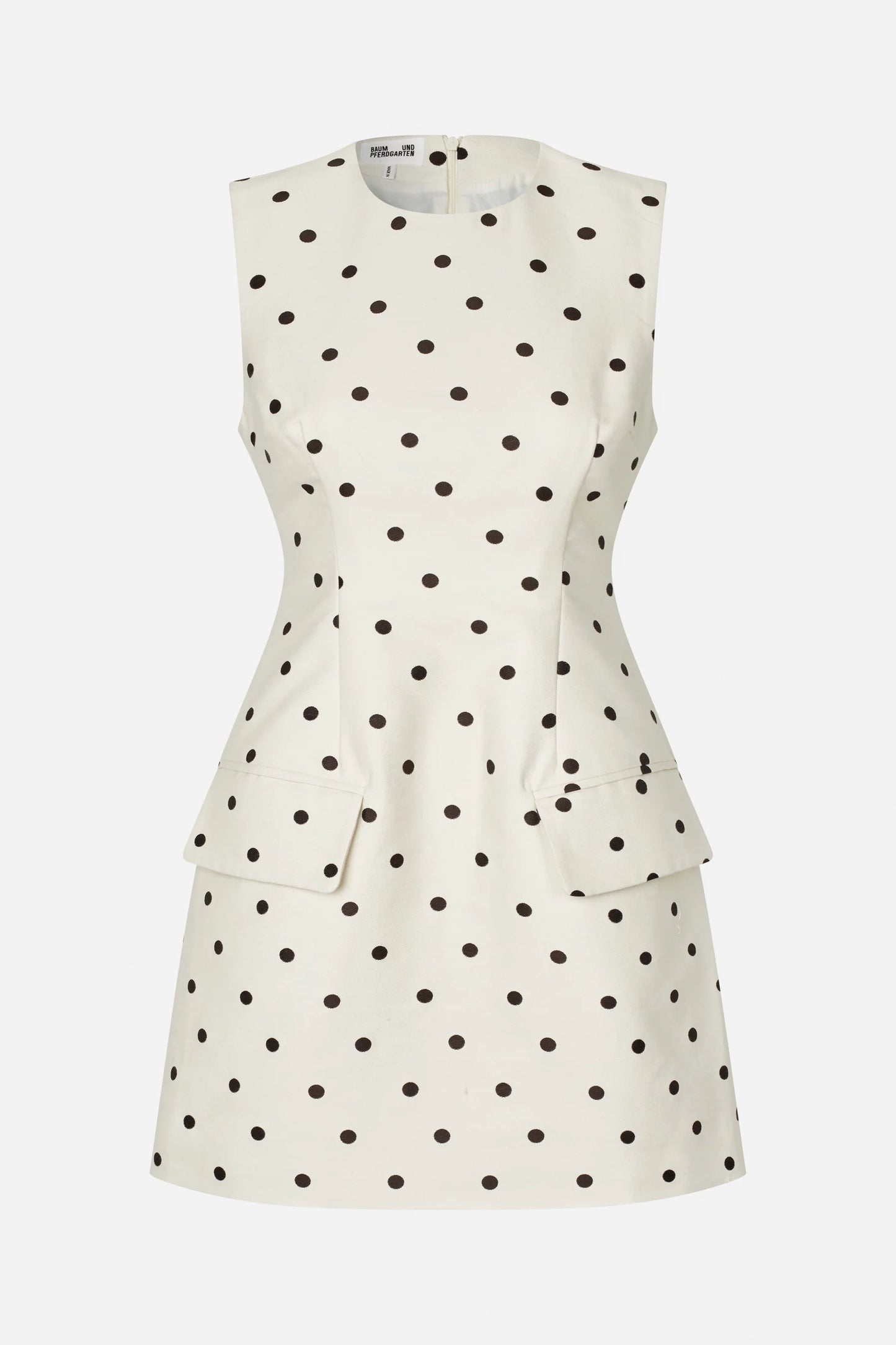 Amayah Dress - Egret Cream Dot