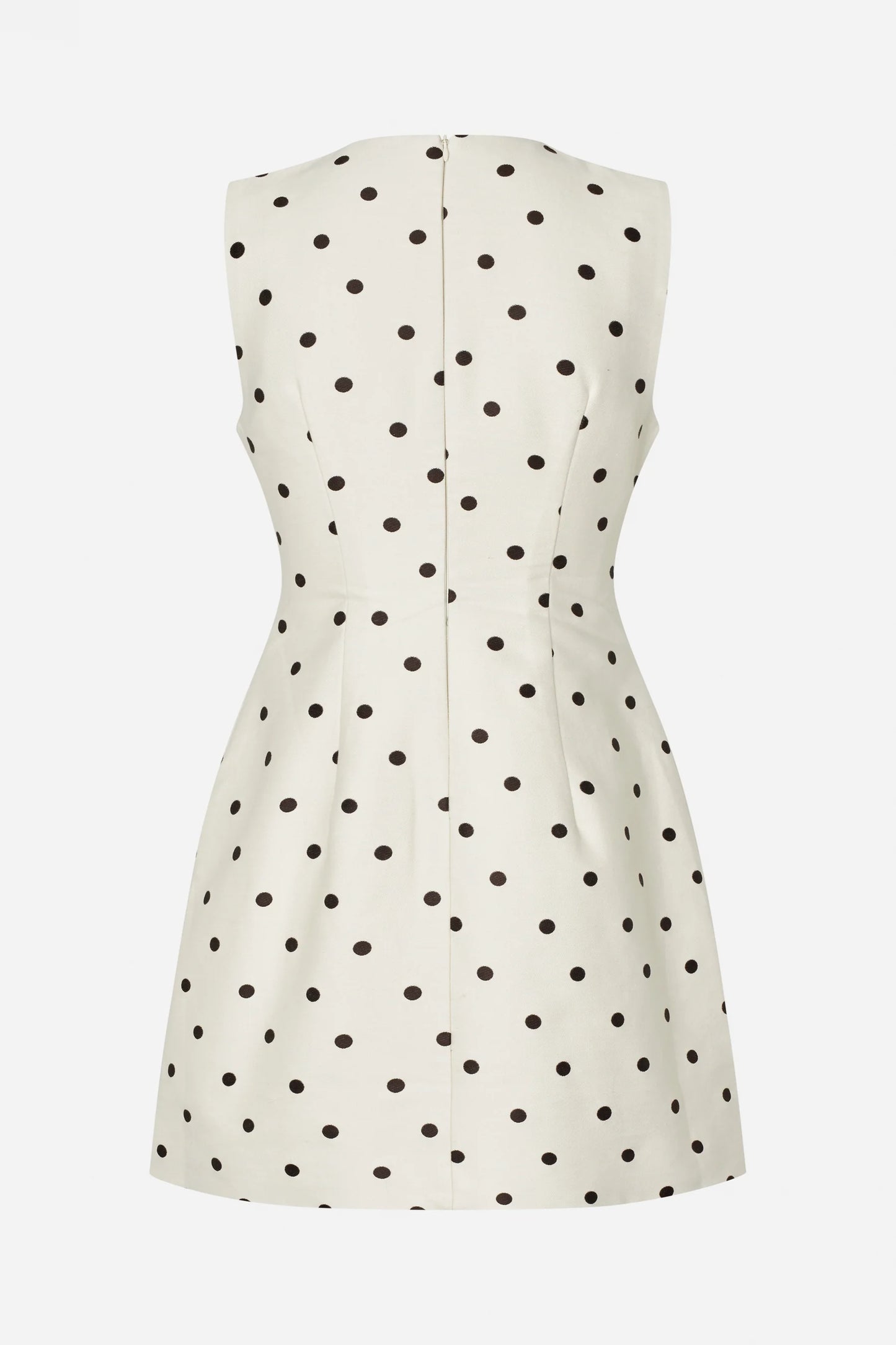 Amayah Dress - Egret Cream Dot