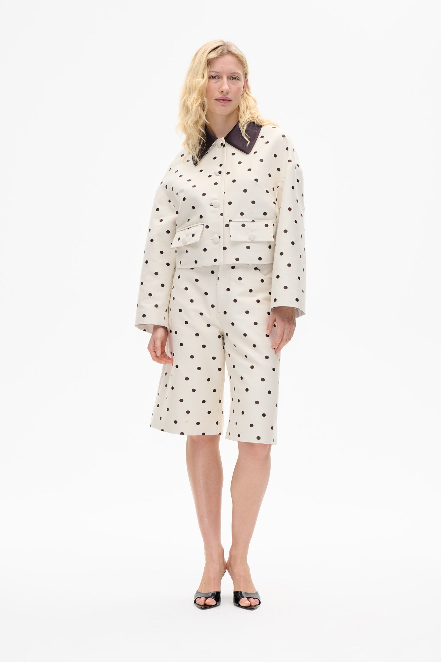 Bebeth Jacket - Egret Cream Dot