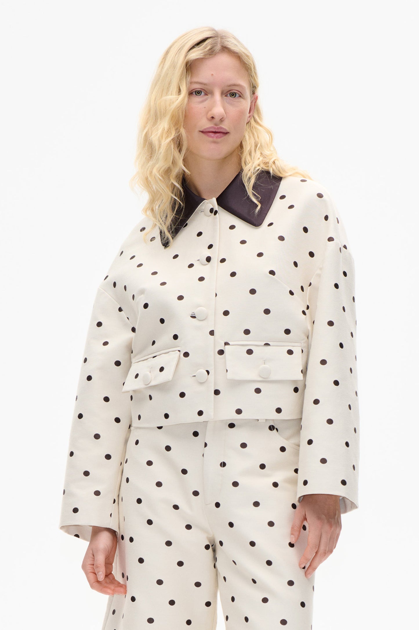 Bebeth Jacket - Egret Cream Dot