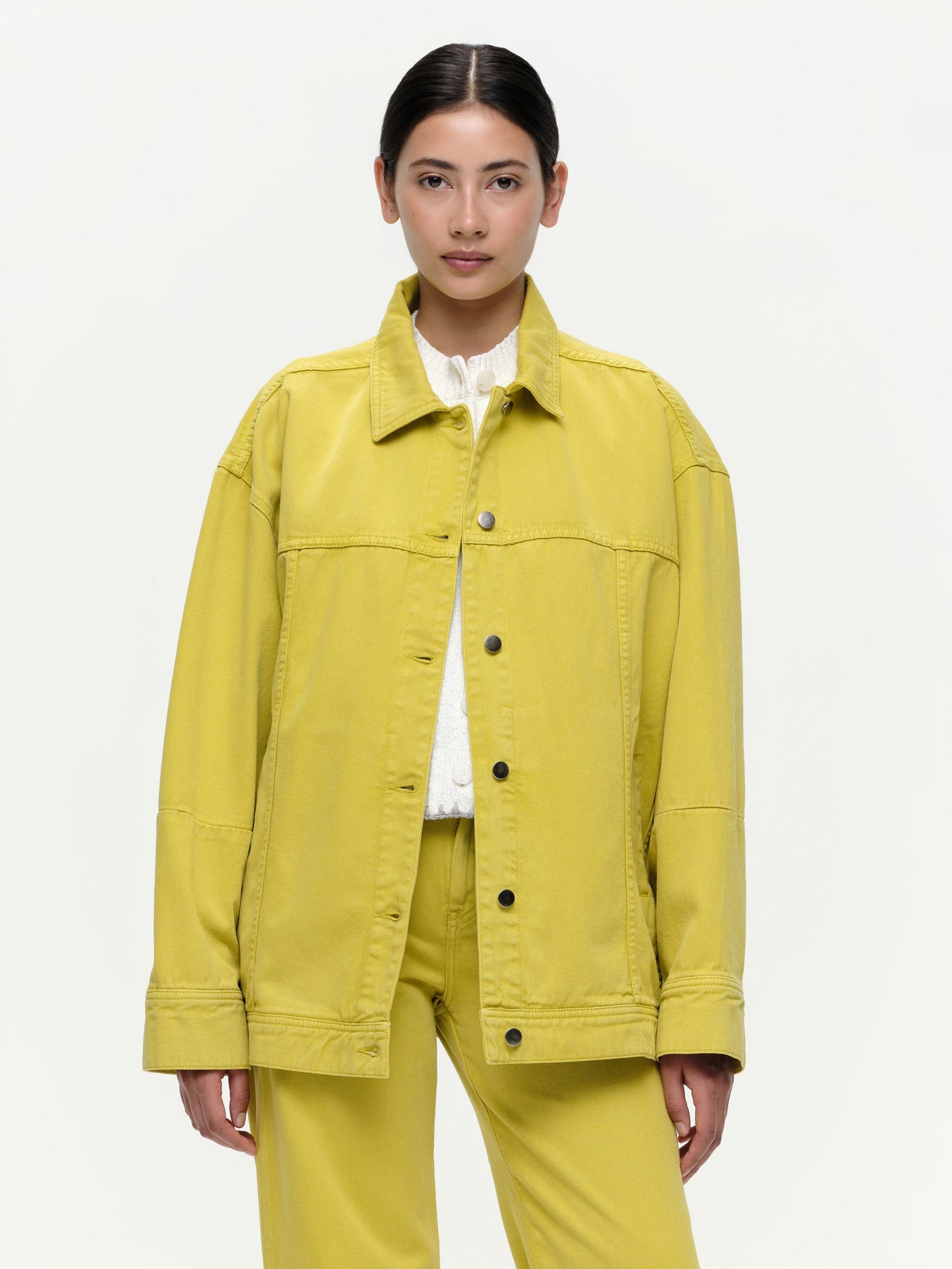 Egor Oversized Cut Seam Jacket - Acid Green