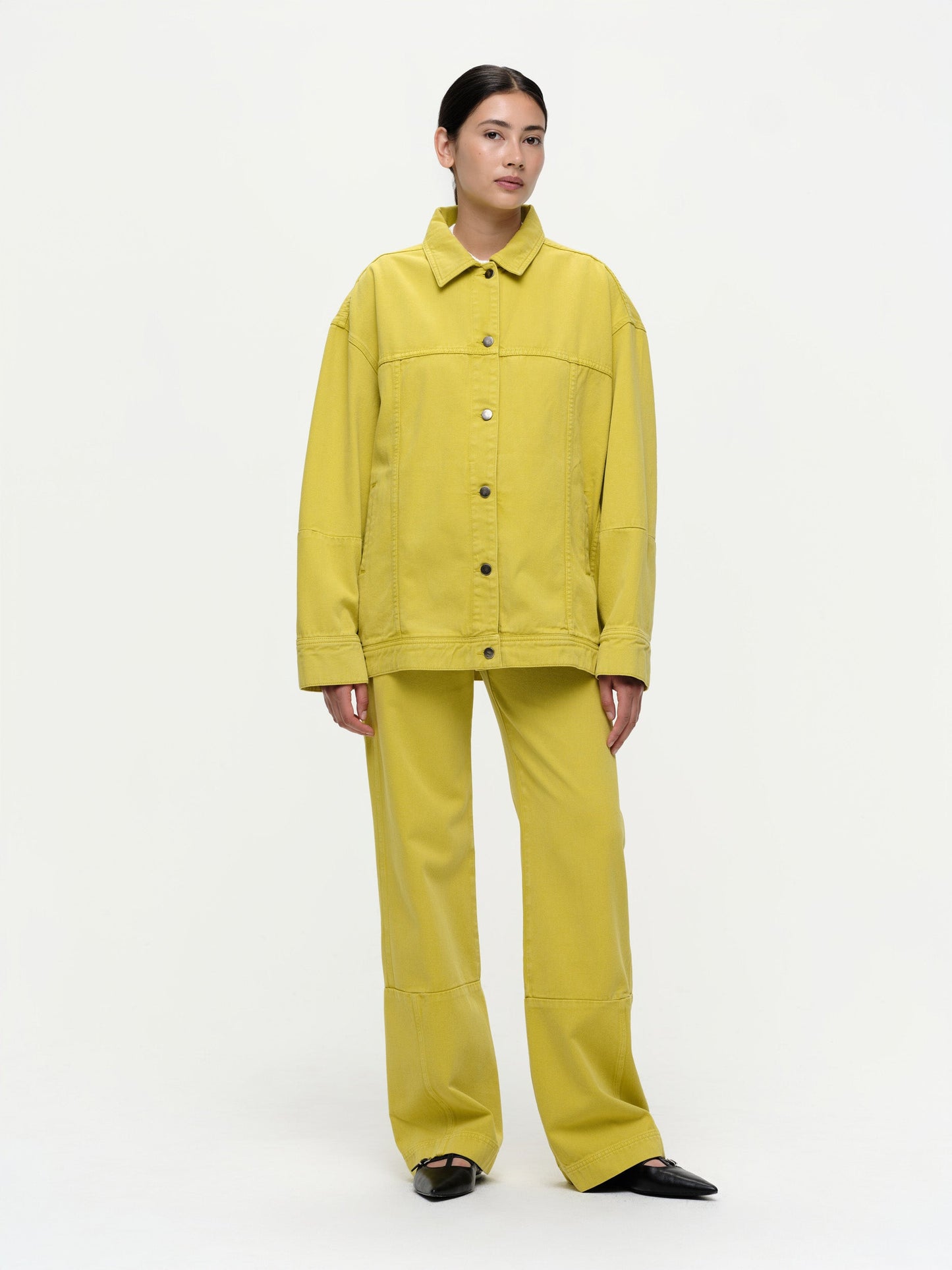 Egor Oversized Cut Seam Jacket - Acid Green