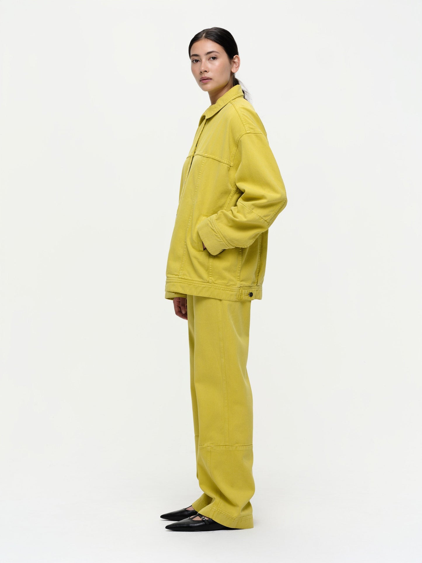 Egor Oversized Cut Seam Jacket - Acid Green