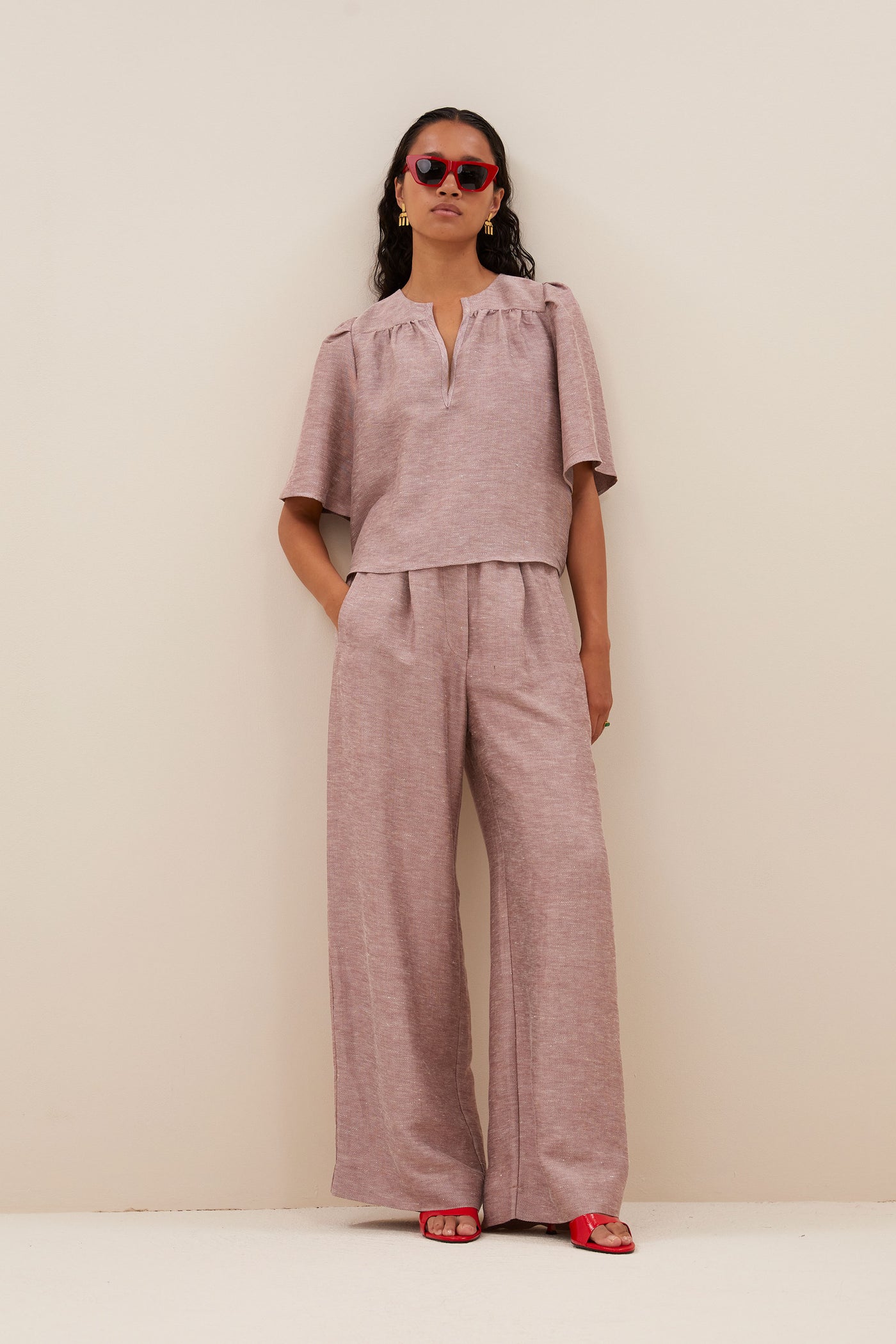Blake Gloss Blouse - Mellow Rose
