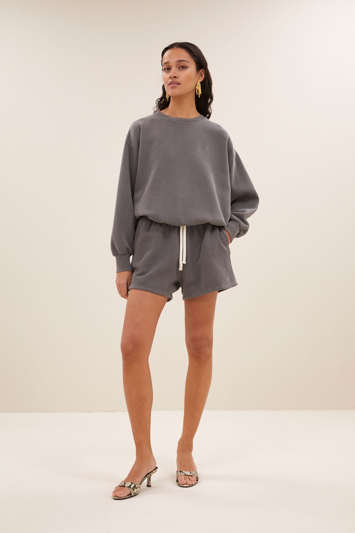 Bibi Natural Sweater - Concrete