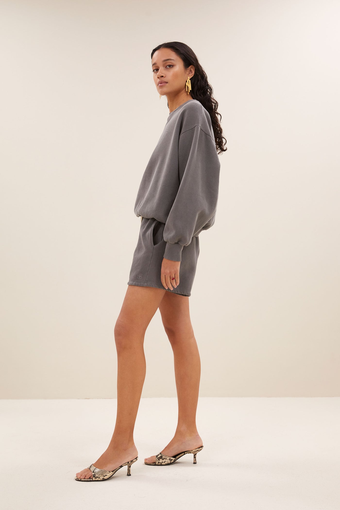 Bibi Natural Sweater - Concrete
