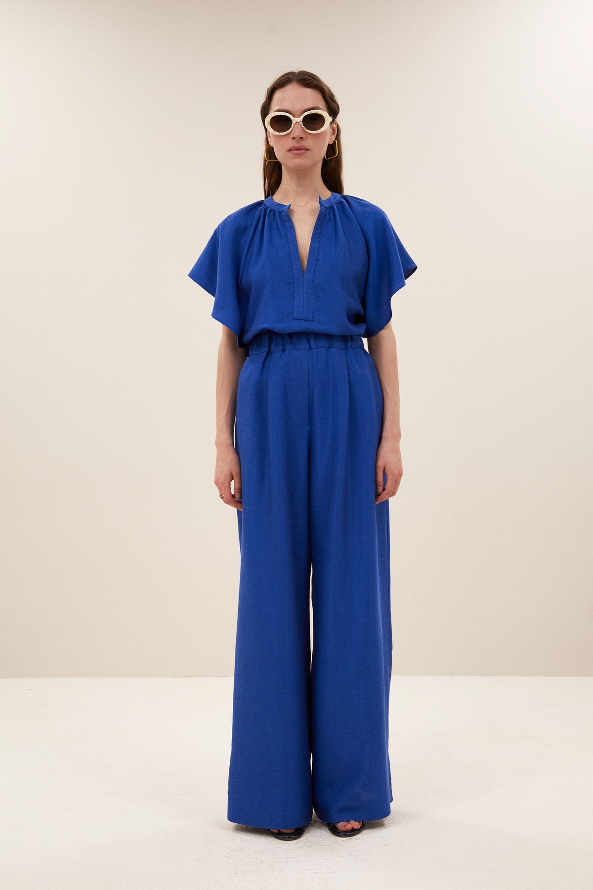 Celin Gloss Pants - Kingsblue