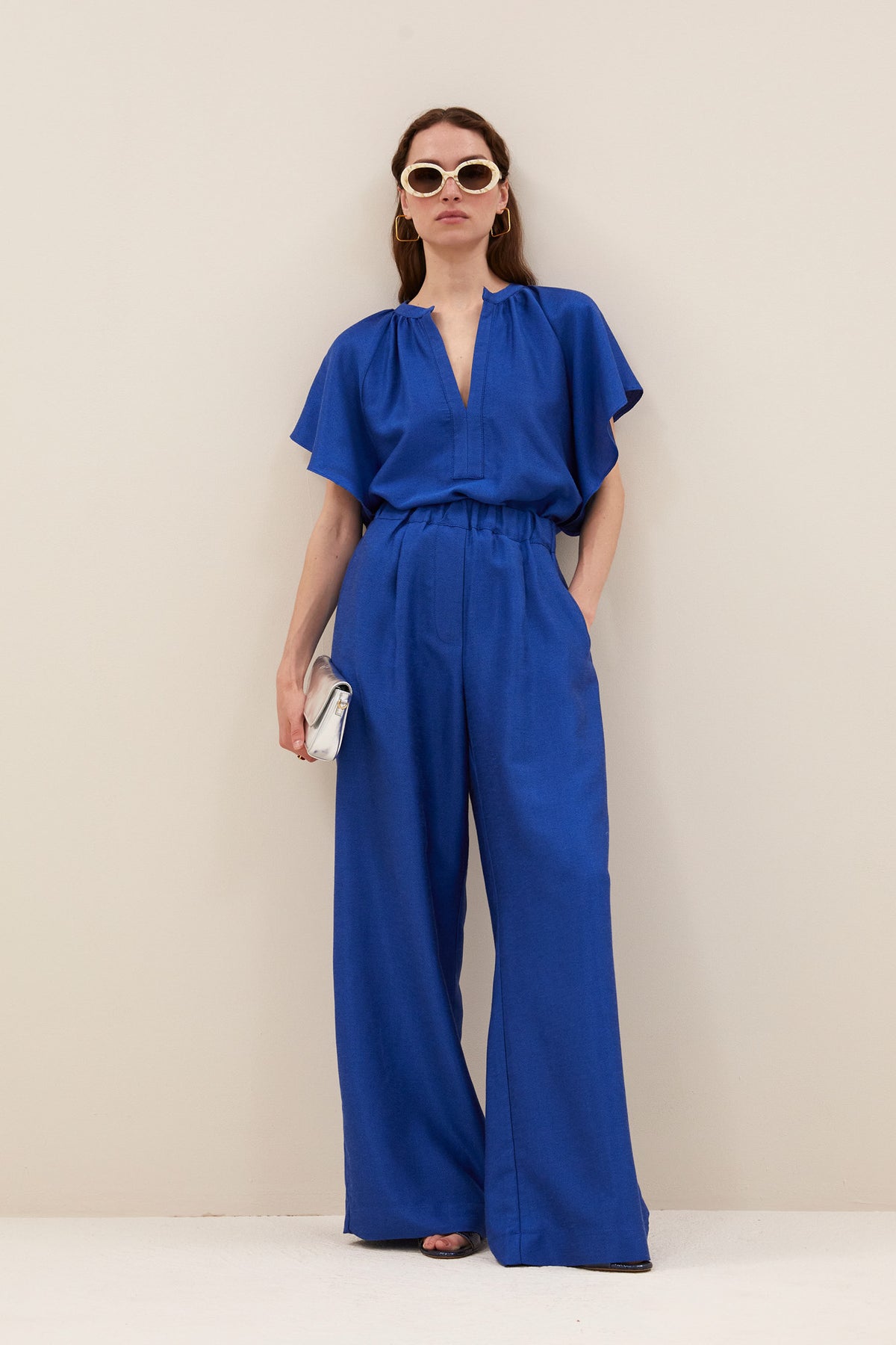 Celin Gloss Pants - Kingsblue