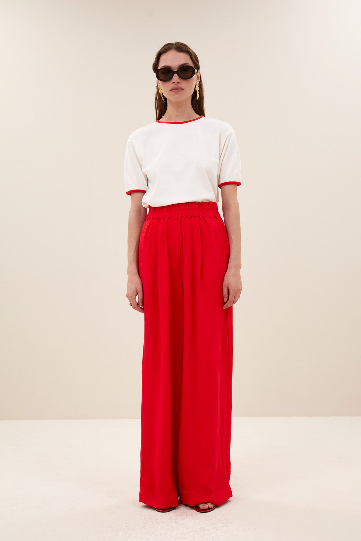 Benji Satin Stripe Pants - Lollipop