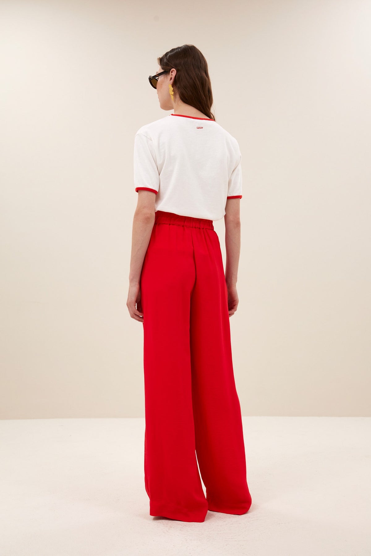 Benji Satin Stripe Pants - Lollipop