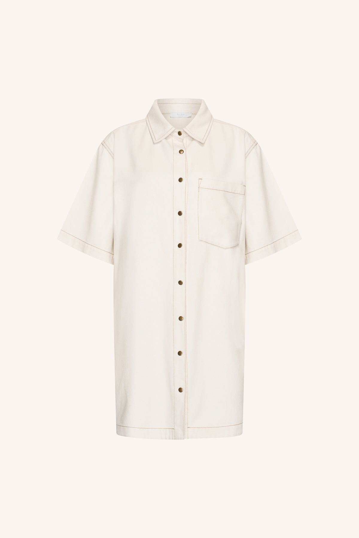 Lexia Twill Dress - Cloud White