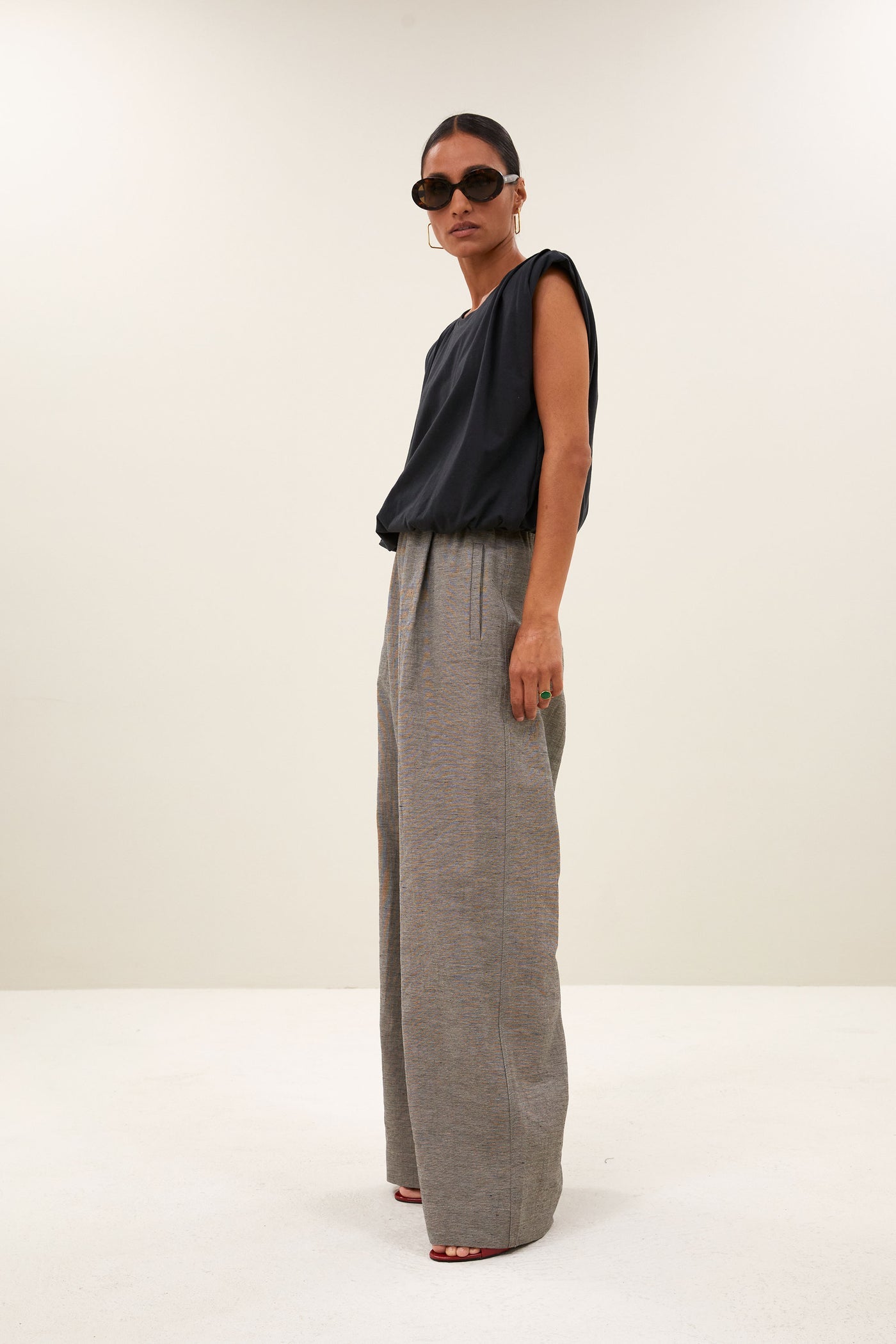 Benji Melange Pants - Charcoal Melee