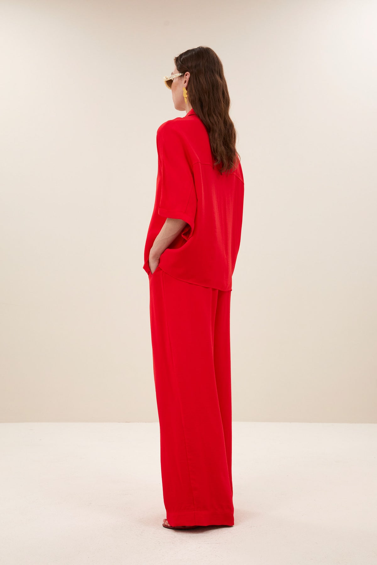 Sunny Satin Stripe Blouse - Lollipop