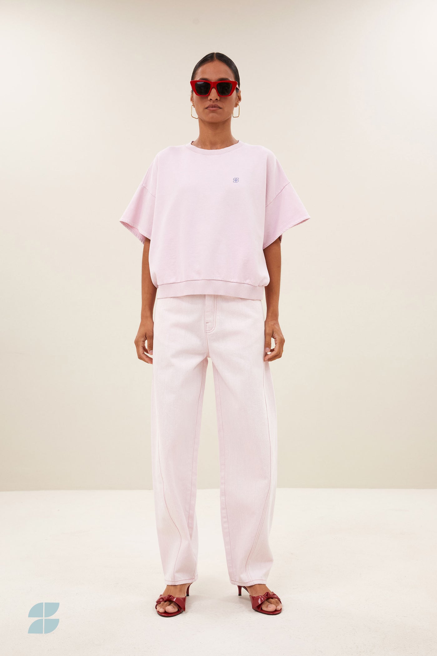 Begum Slub Jeans - Light Pink