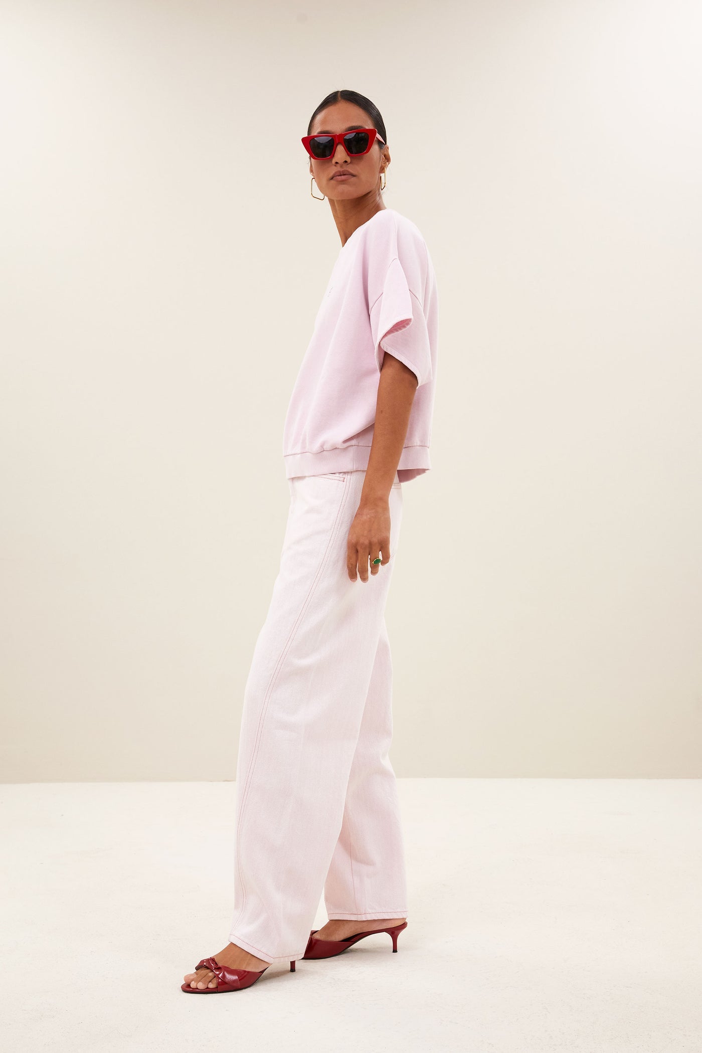 Begum Slub Jeans - Light Pink