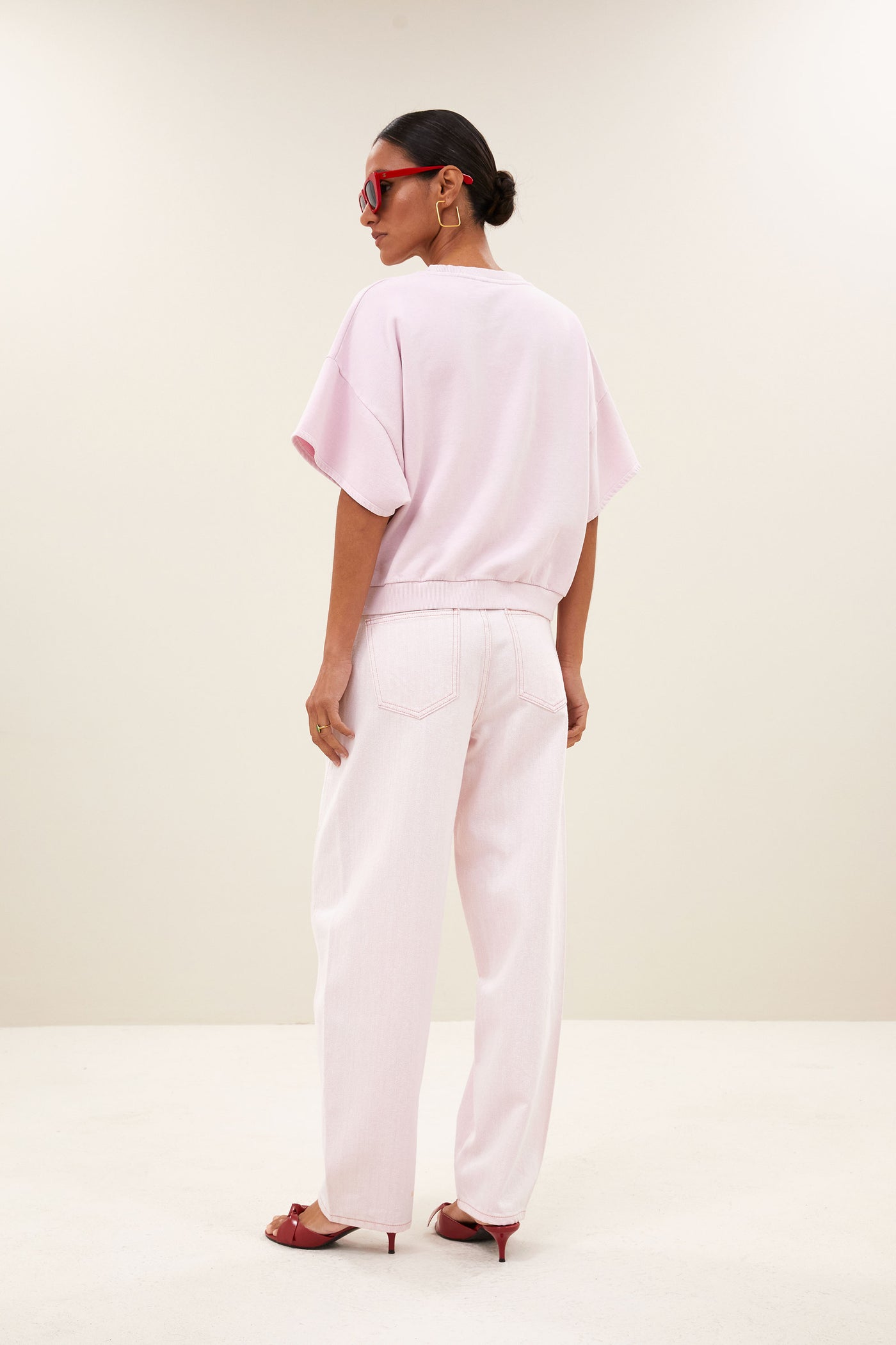 Begum Slub Jeans - Light Pink