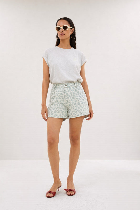 June Cheetah Shorts - Green Cheetah