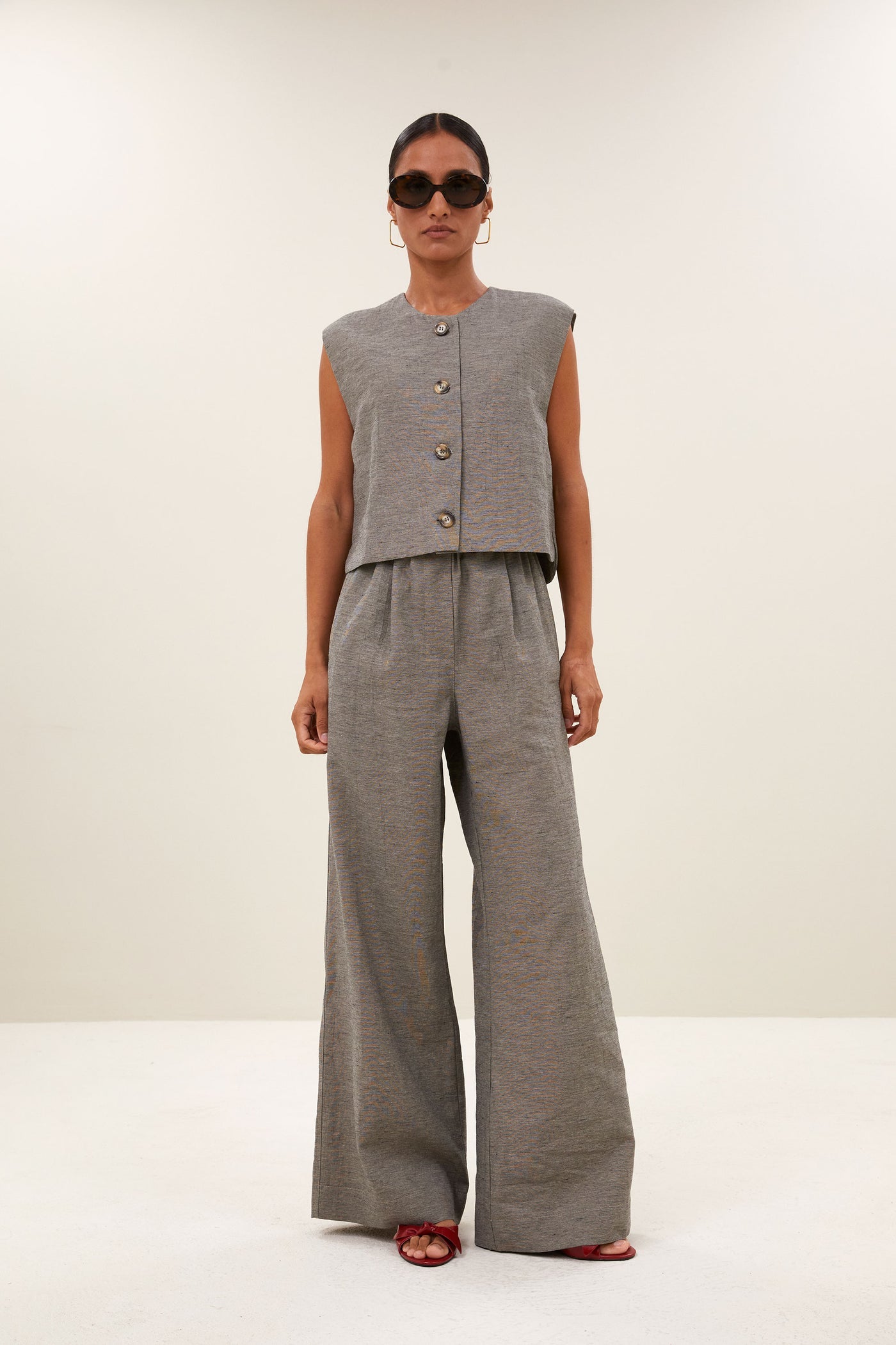 Nori Melange Gilet - Charcoal Melee