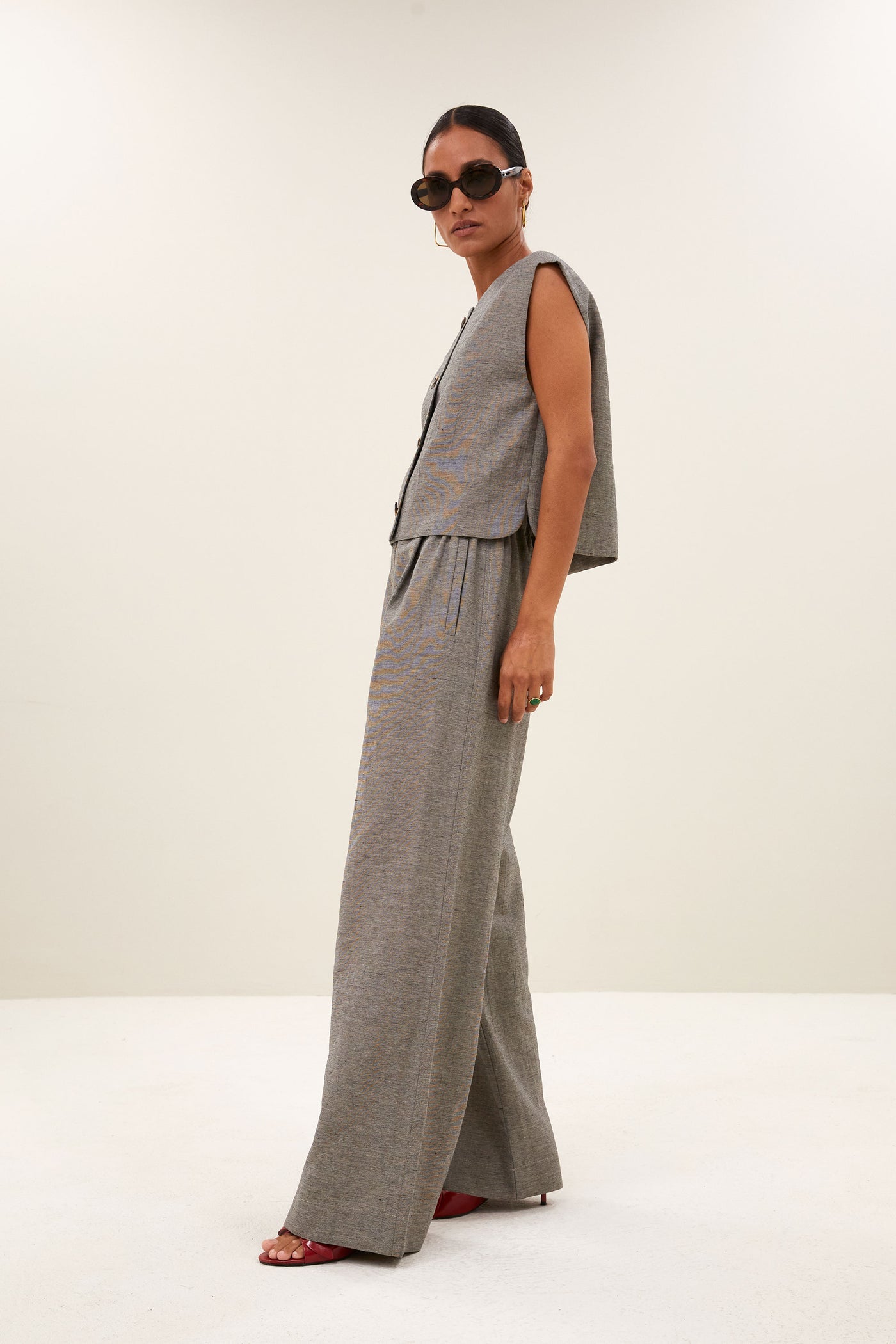 Nori Melange Gilet - Charcoal Melee