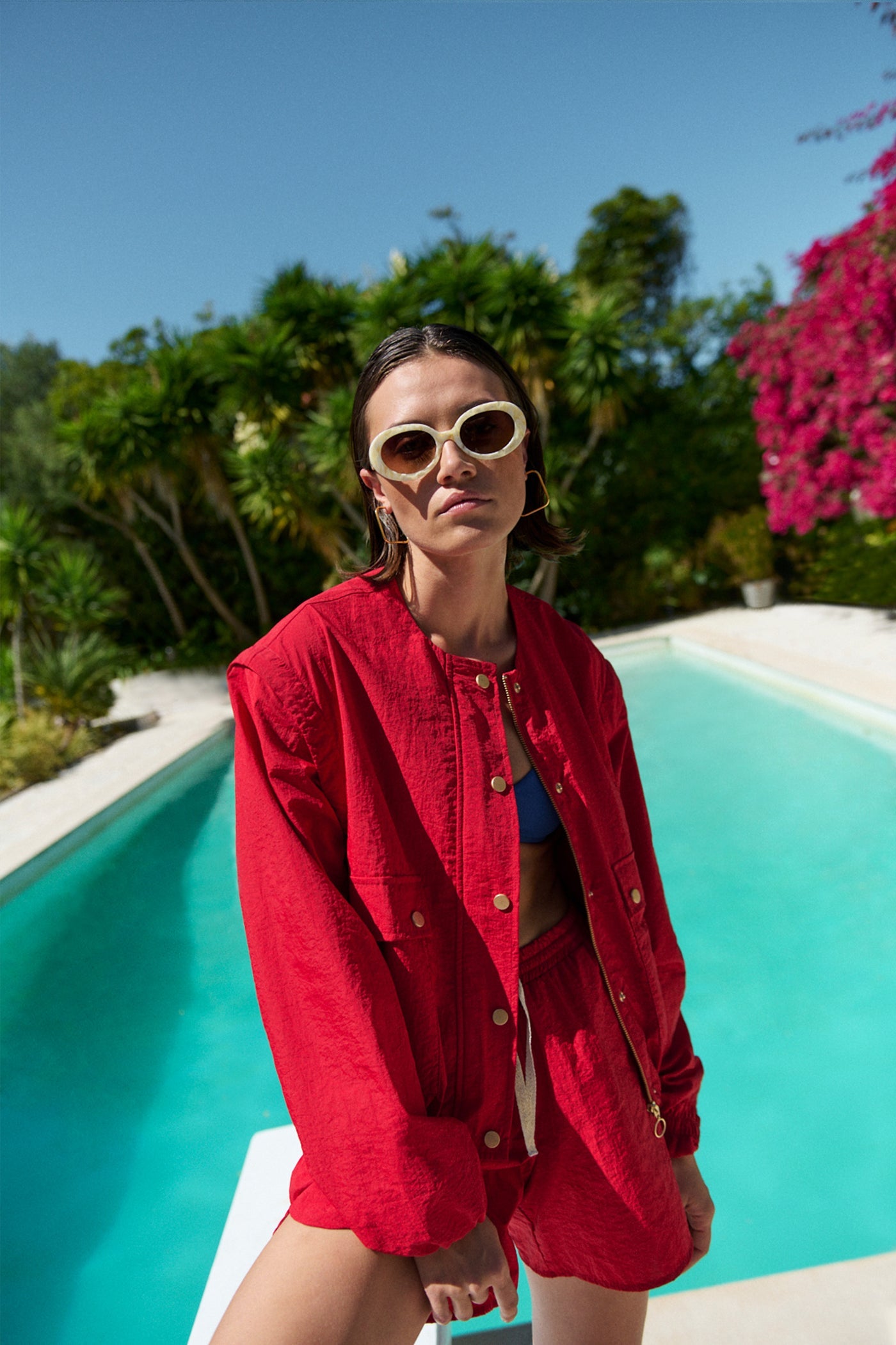 Maggie Zip Jacket - Red