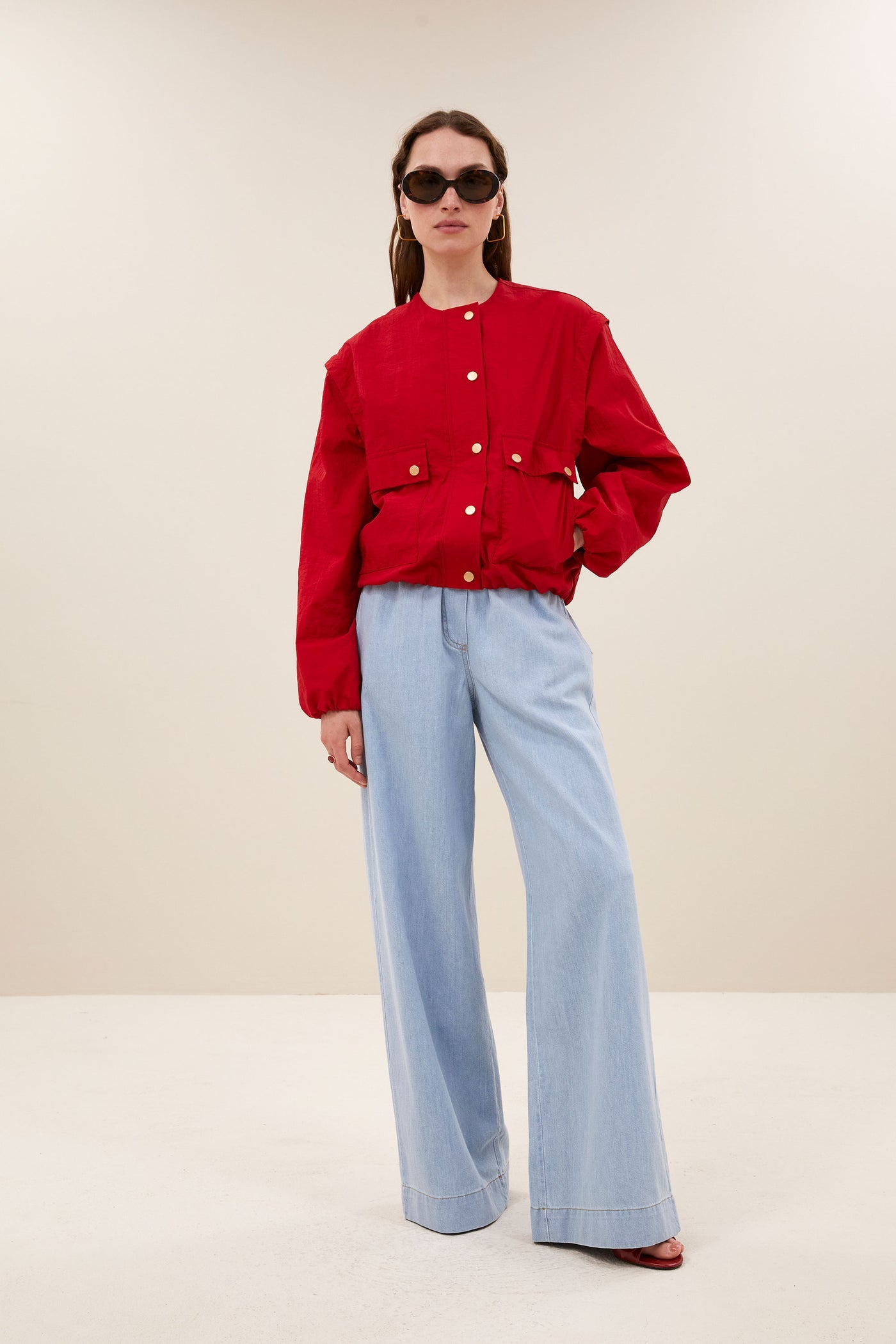 Maggie Zip Jacket - Red