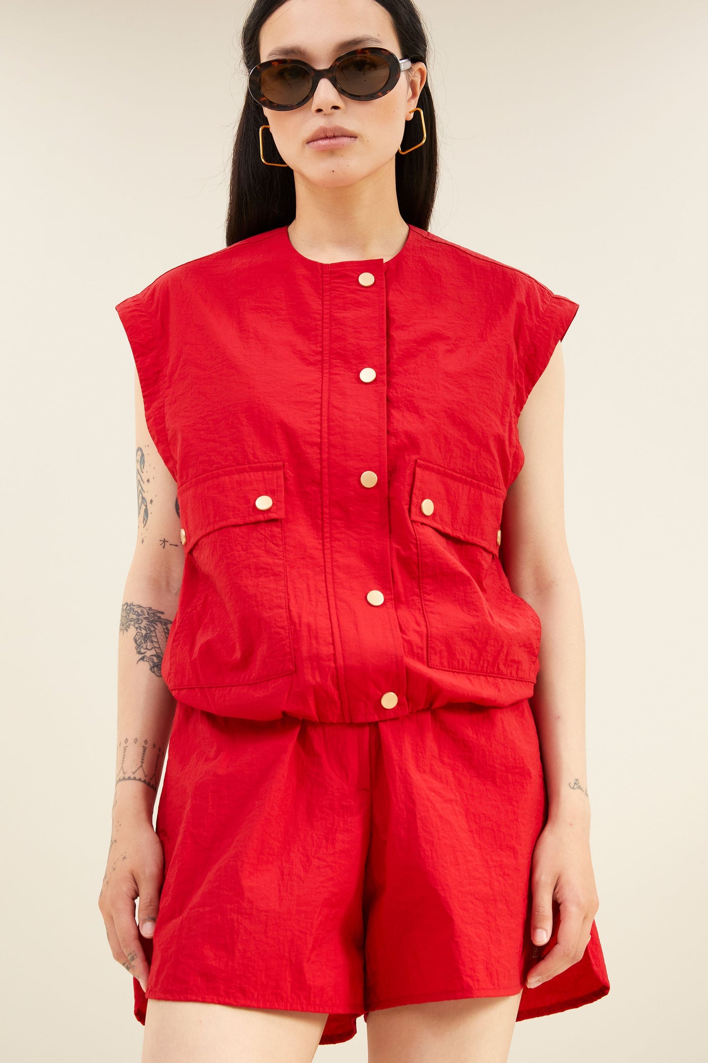 Maggie Zip Jacket - Red