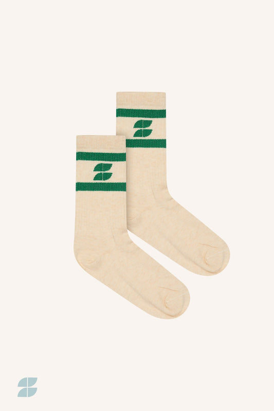 Logo Sparkle Oyster Socks - Spring Green