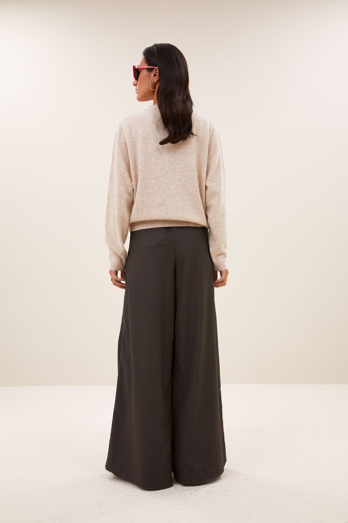 Cleo Merino Cardigan - Oyster Melee