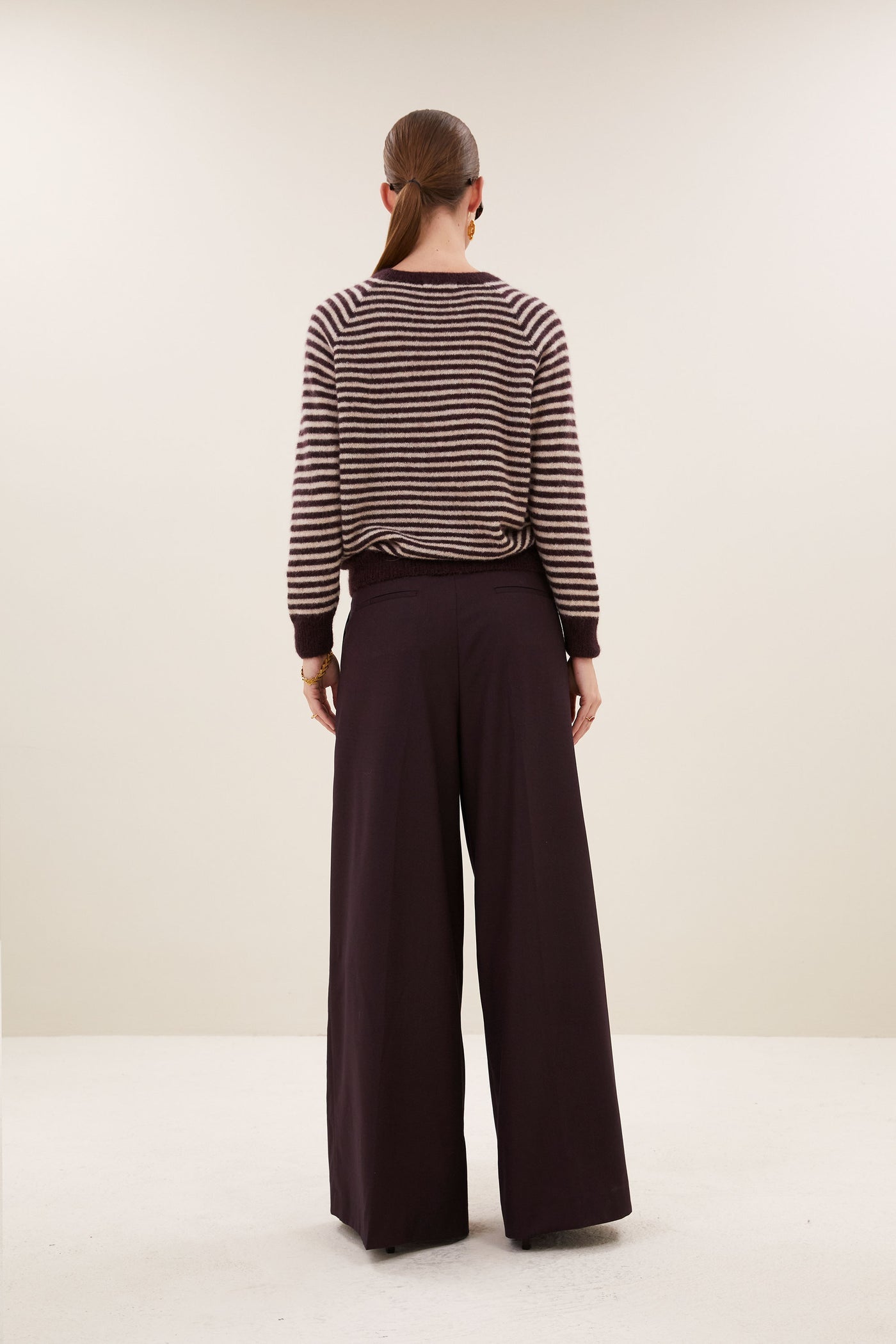Sally Stripe Pullover - Burgundy Crush Stripe