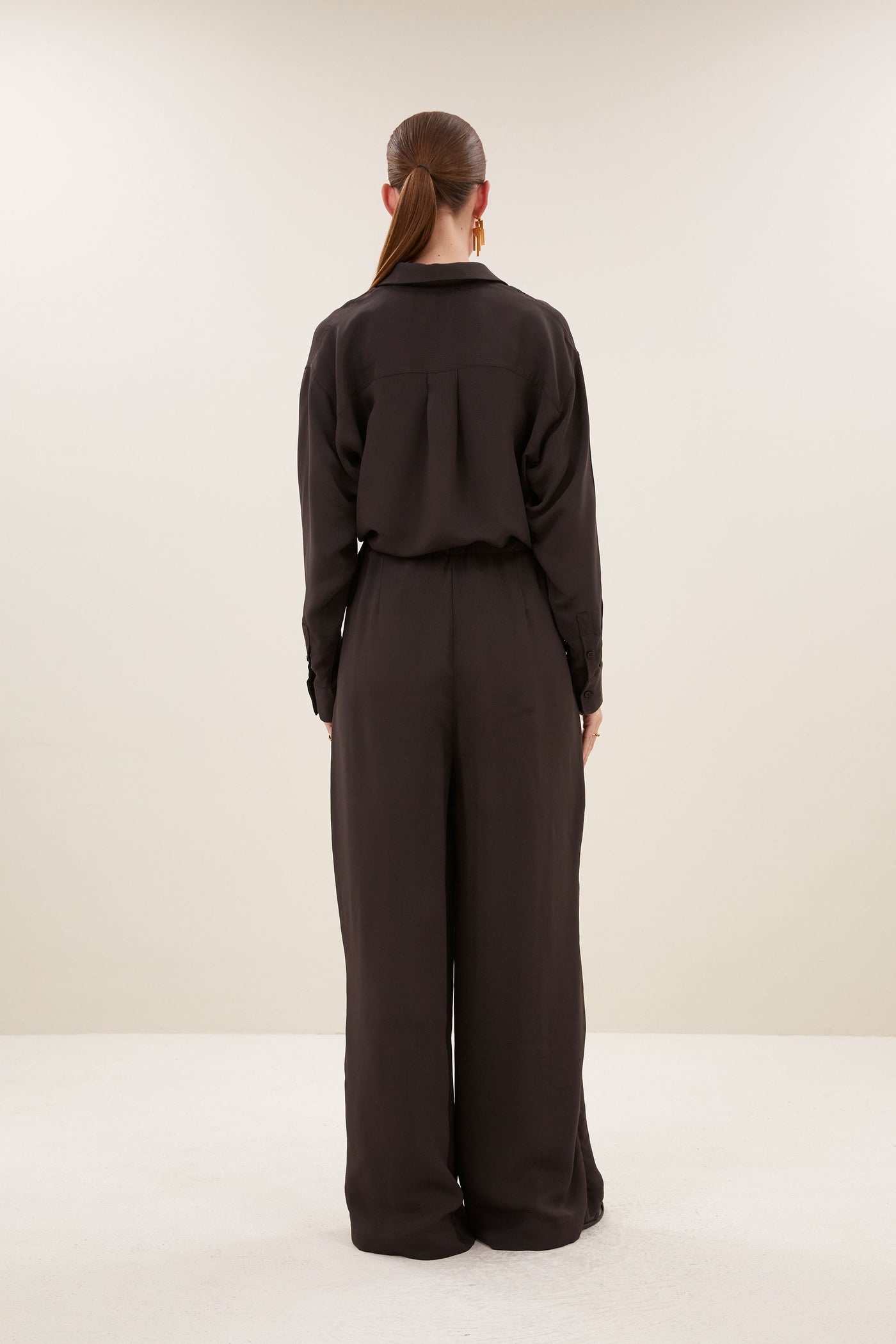 Pelle Satin Pants - Espresso