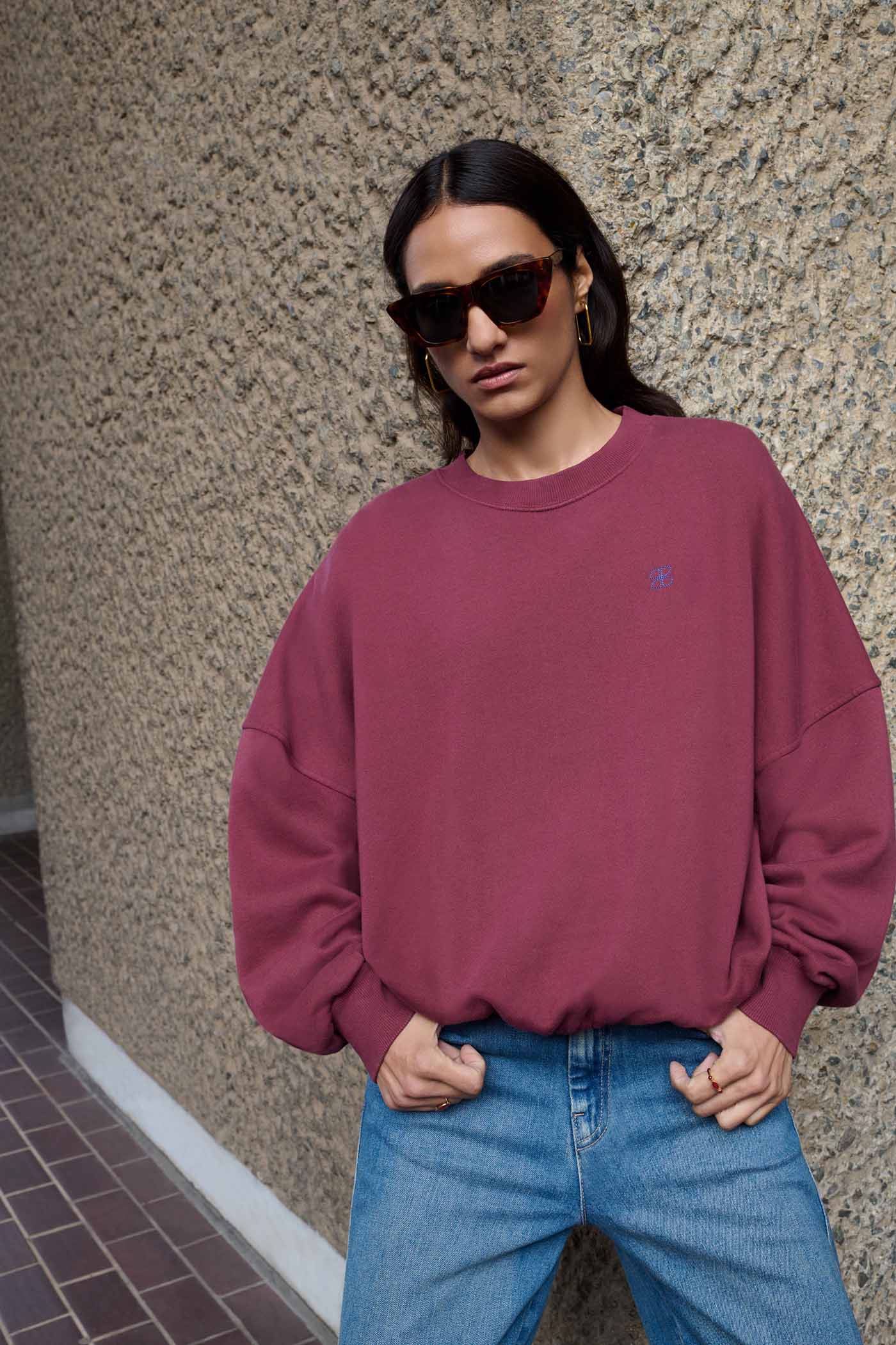 Malyn Logo Sweatshirt - Burgundy Crush