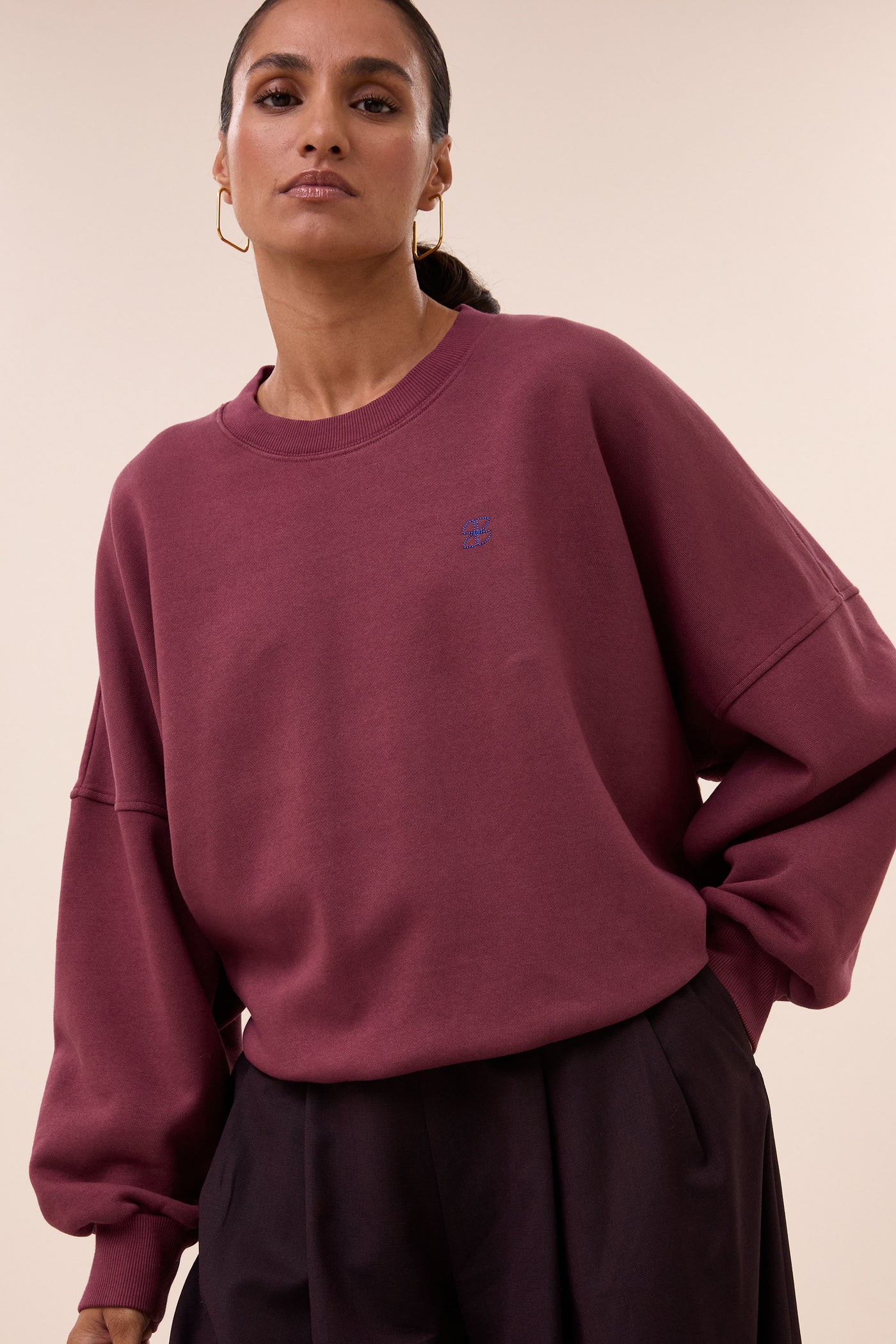 Malyn Logo Sweatshirt - Burgundy Crush