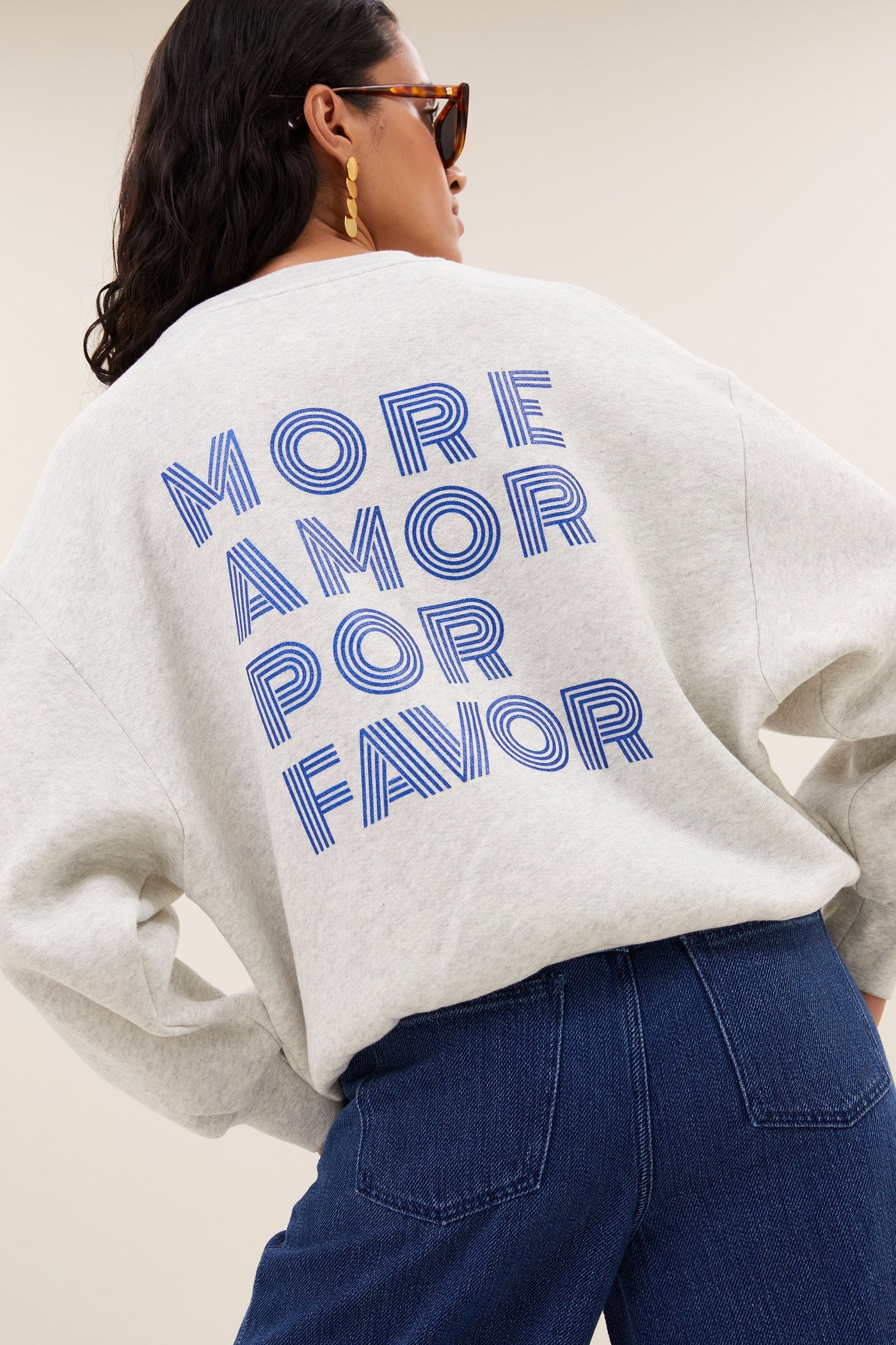 Lili Amor Sweater - Light Grey Melee