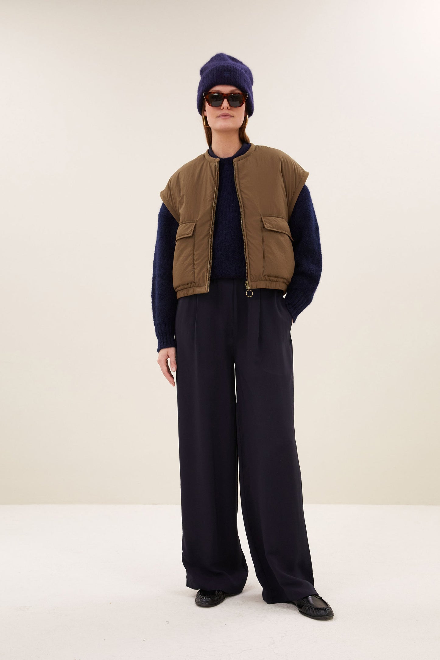 Gio Sleeveless Jacket - Hazel