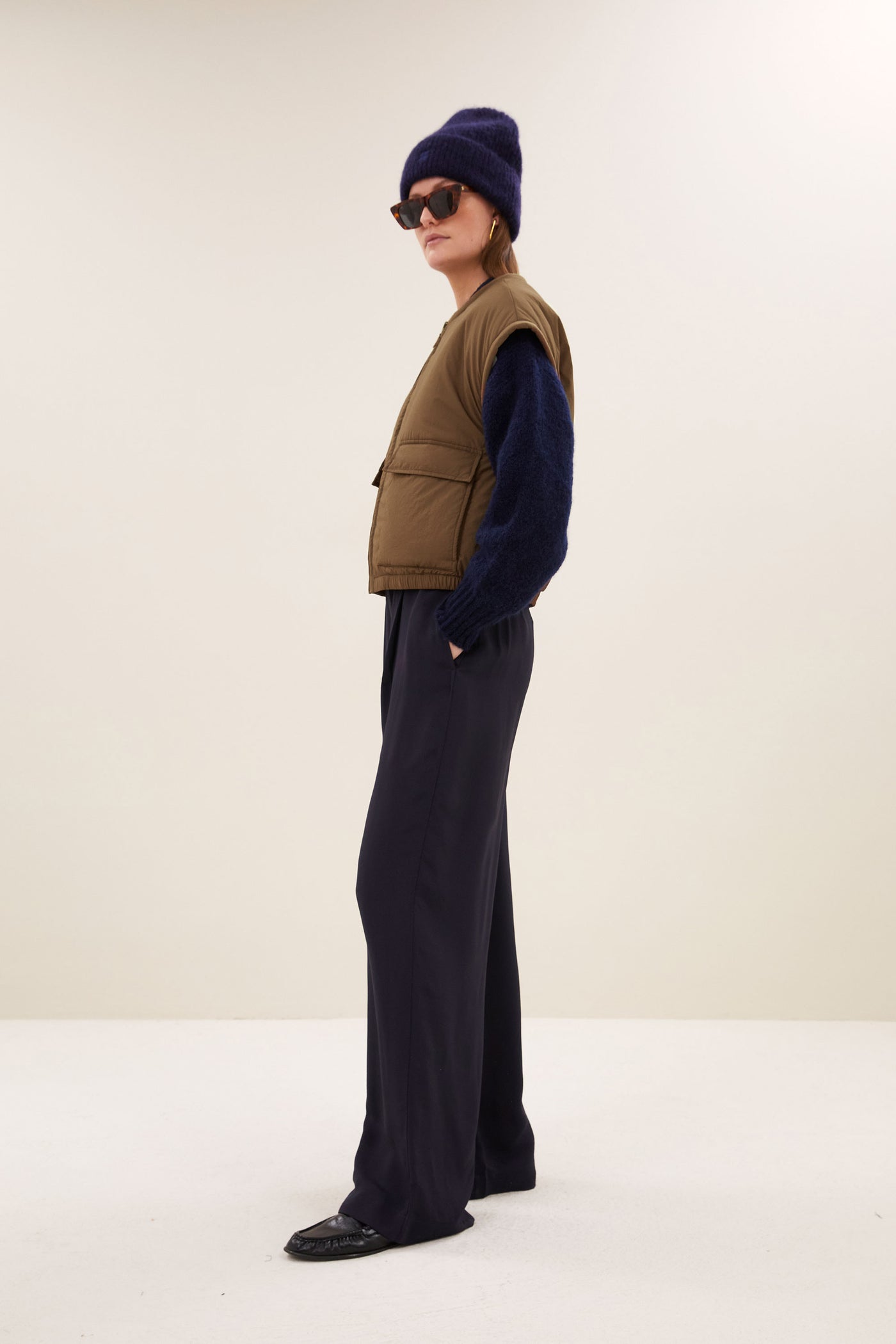 Gio Sleeveless Jacket - Hazel