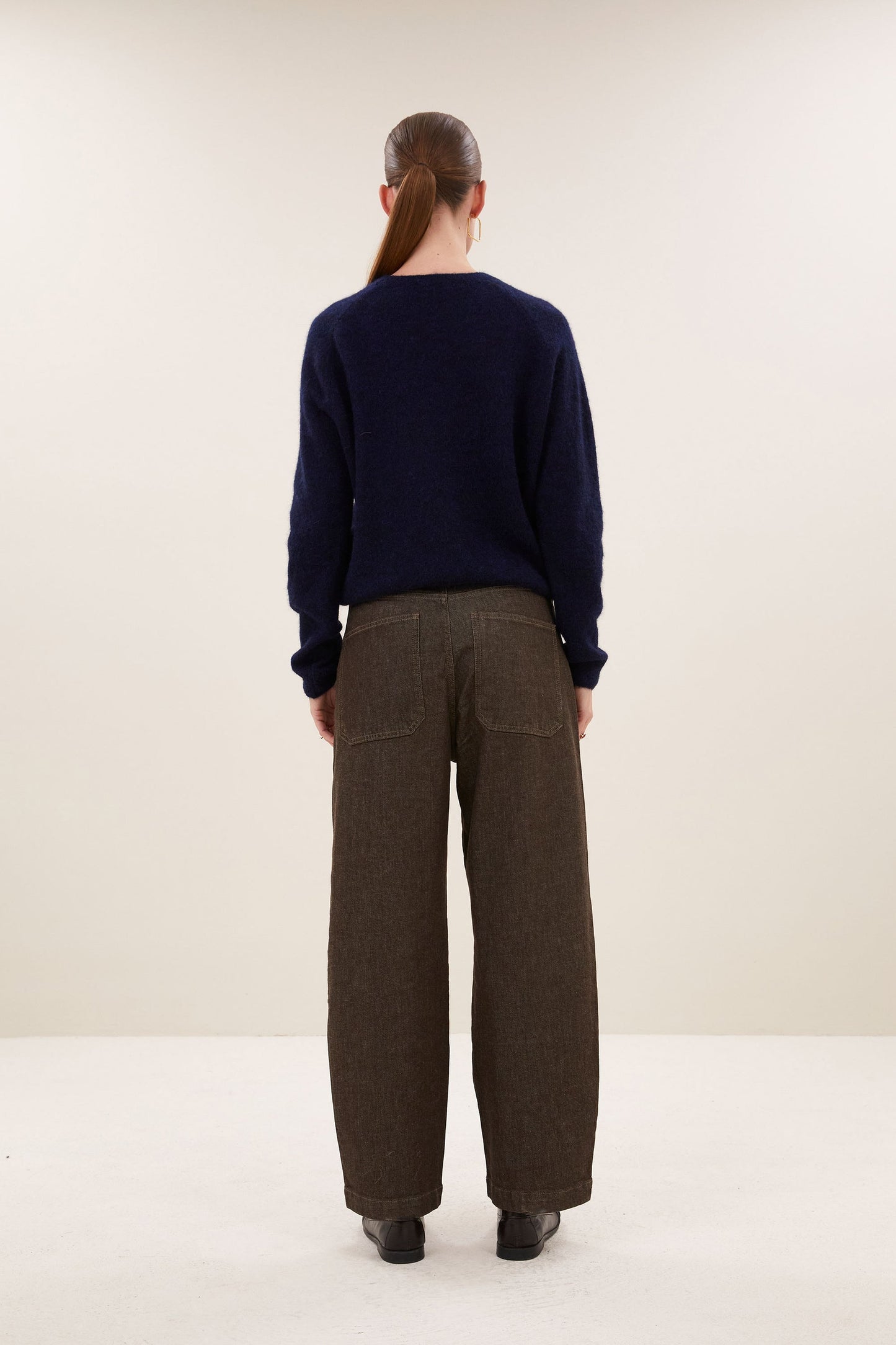 Jenna Worker Jeans - Dark Brown