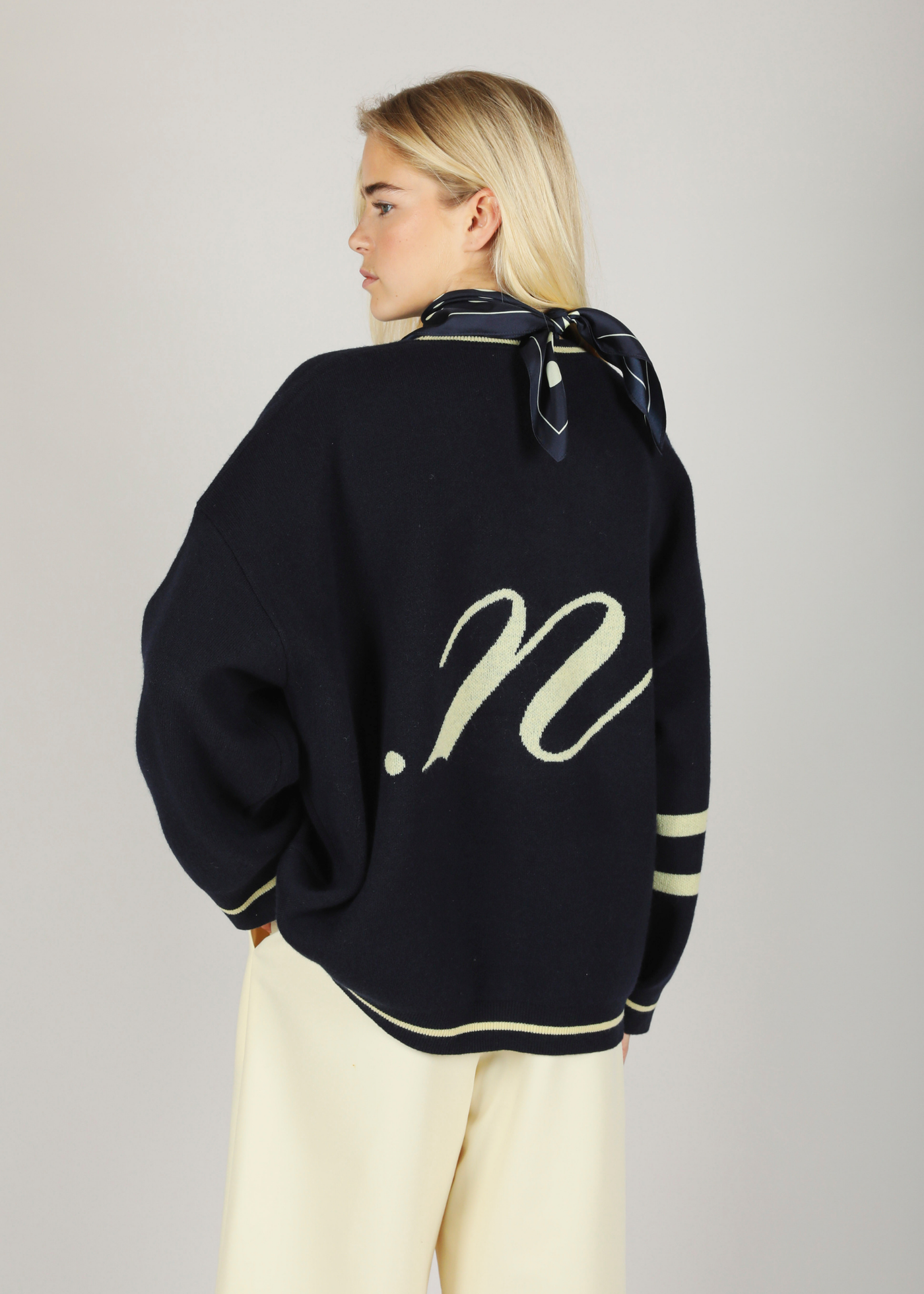 Benny Cardigan - Butter Yellow / Navy