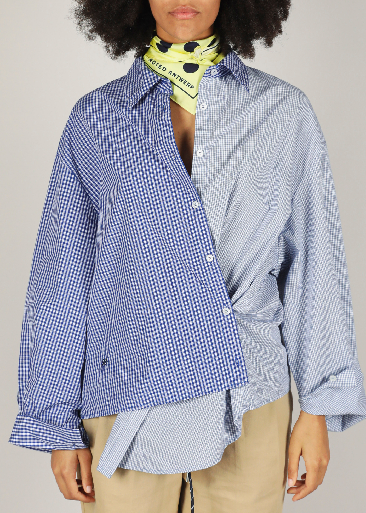 Connie Asymetric Shirt - Double Check