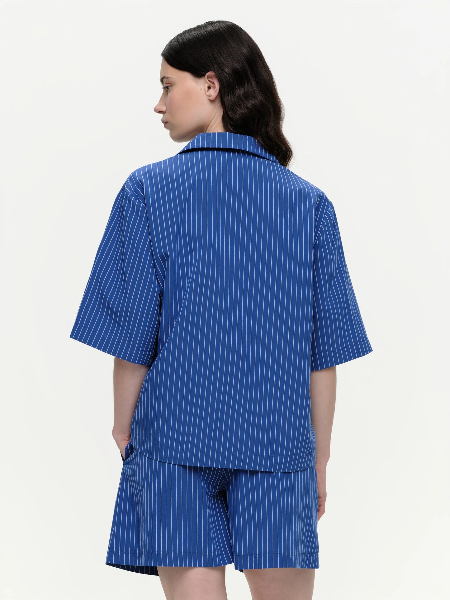 Tulla Open Collar Shirt - Electric Blue