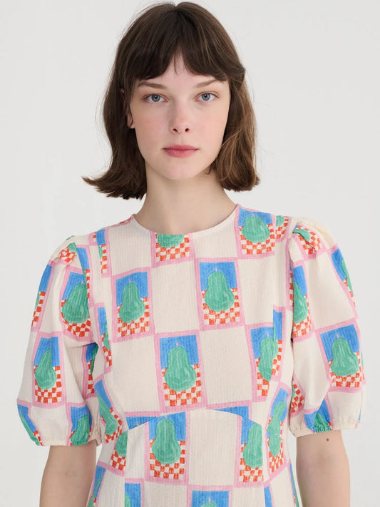 Puff Sleeve Dress - Simple Pear Pattern