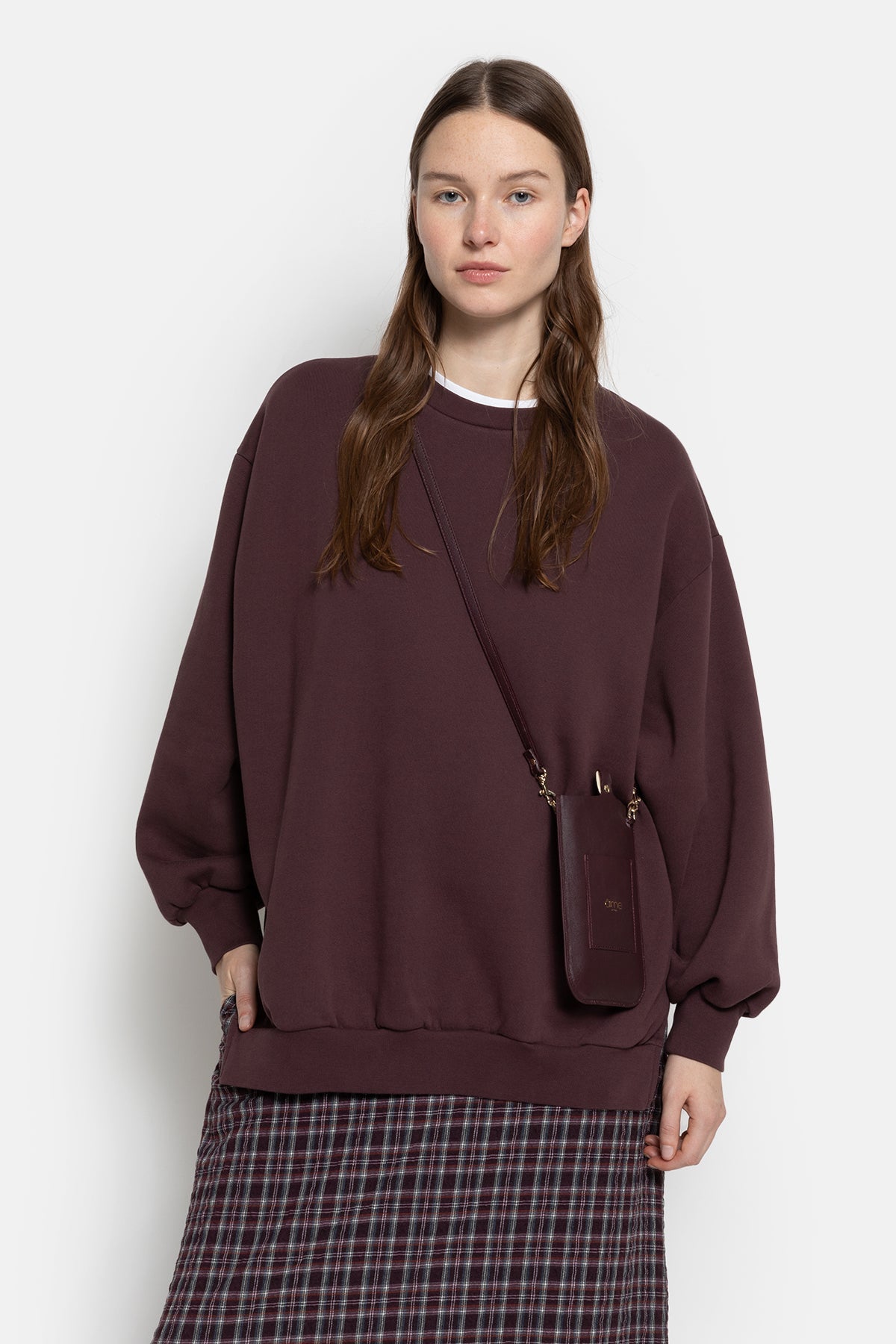 Ulla Oversized Sweatshirt - Aubergine