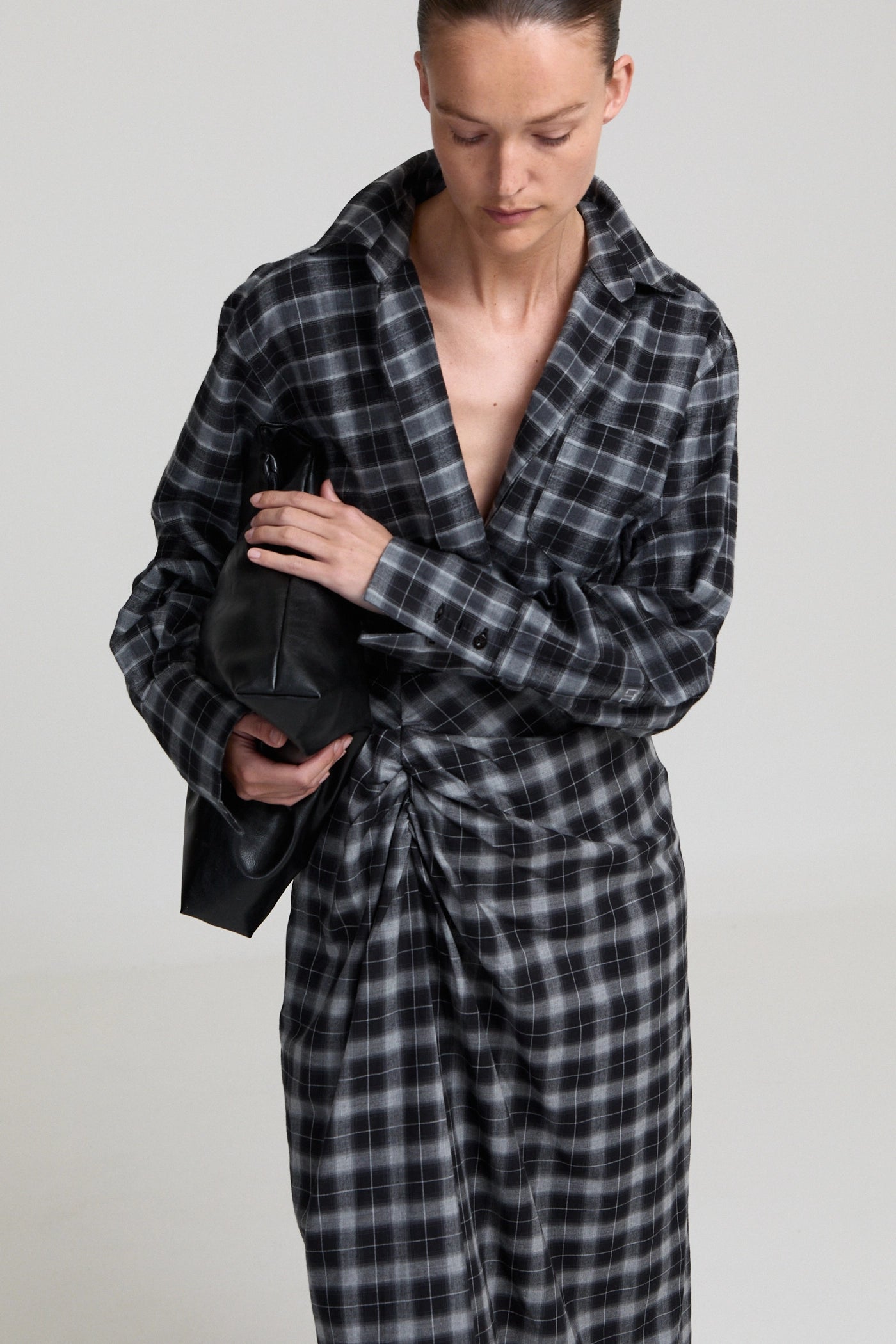 Alanis Skirt - Grey Checked