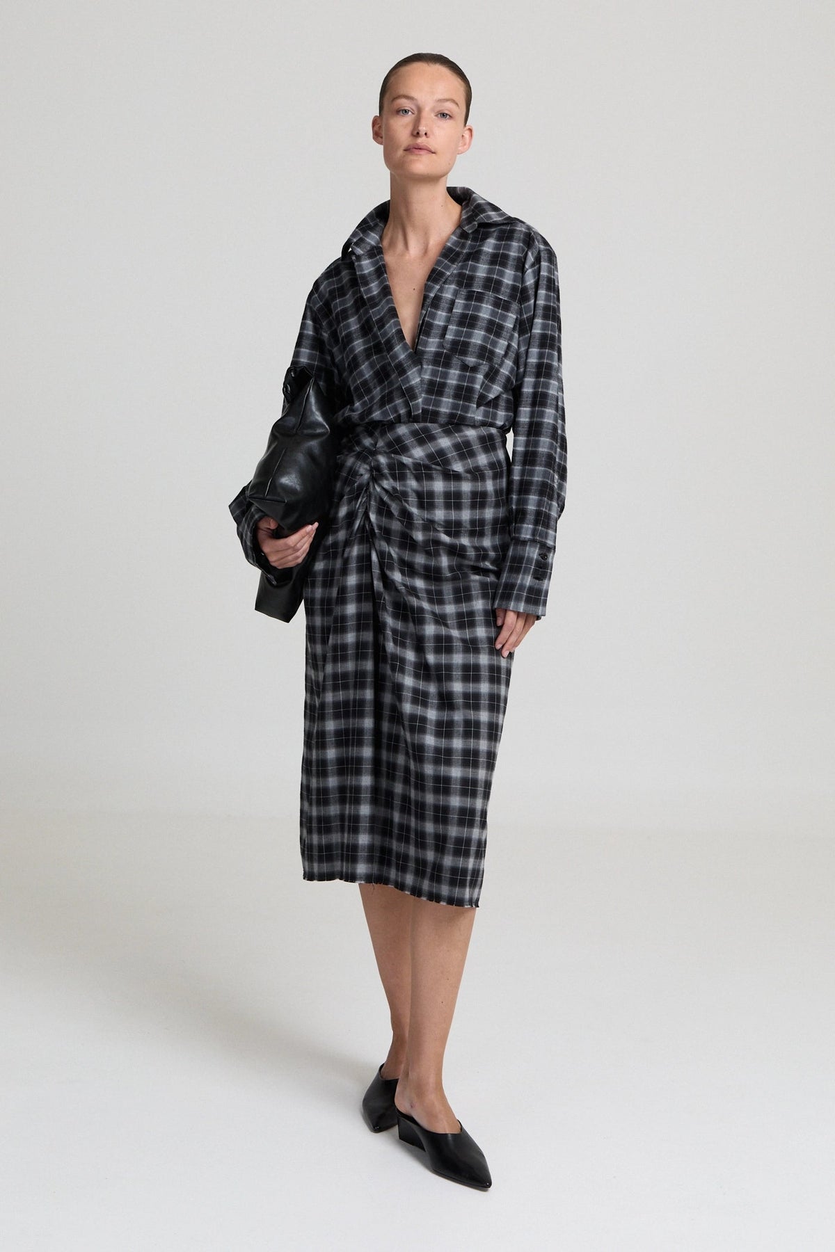 Alanis Skirt - Grey Checked