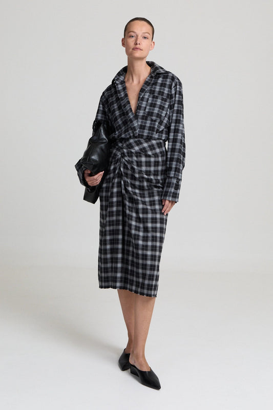 Alanis Skirt - Grey Checked