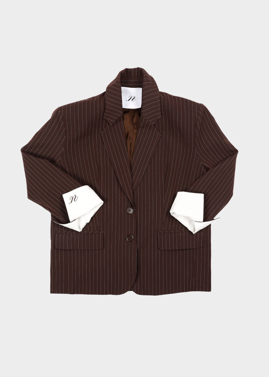 Ari Blazer - Dark Brown/ Beige