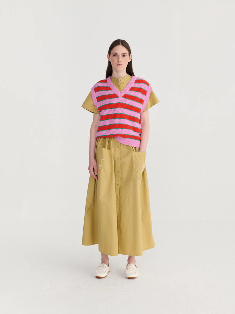 V-Neck Vest - Striped