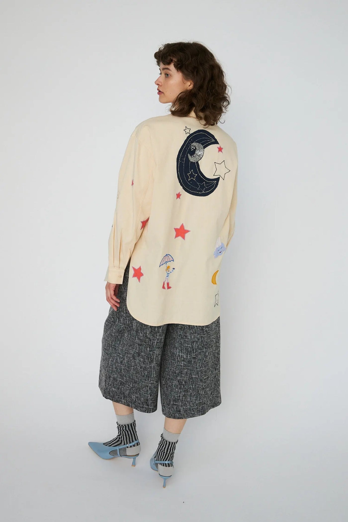 Bead Embellished Shirt -  Crème-Brûlée