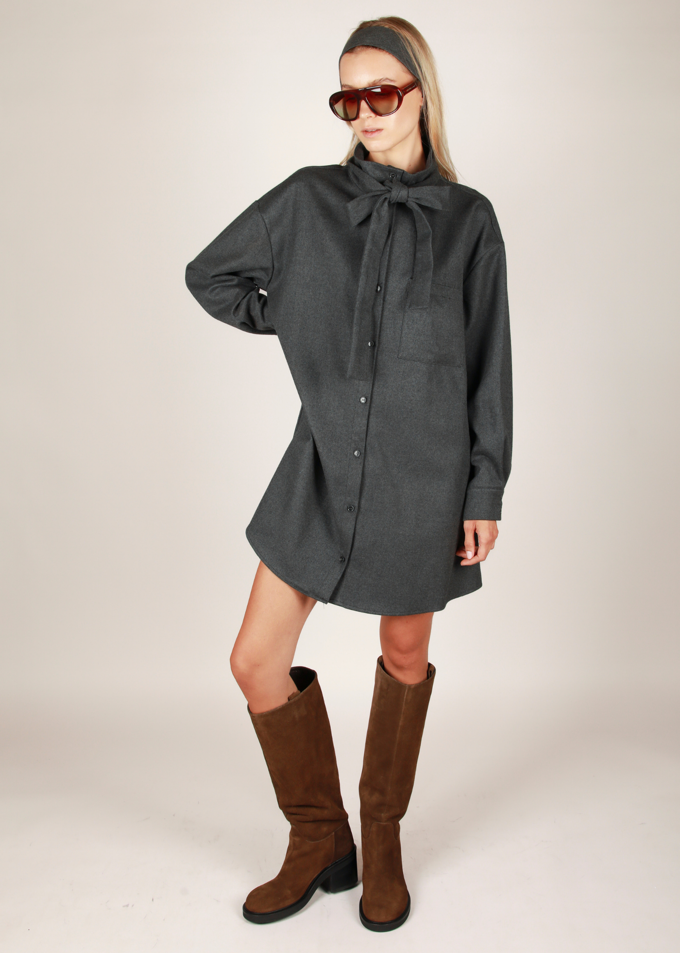 Bibi Mini Dress - Grey