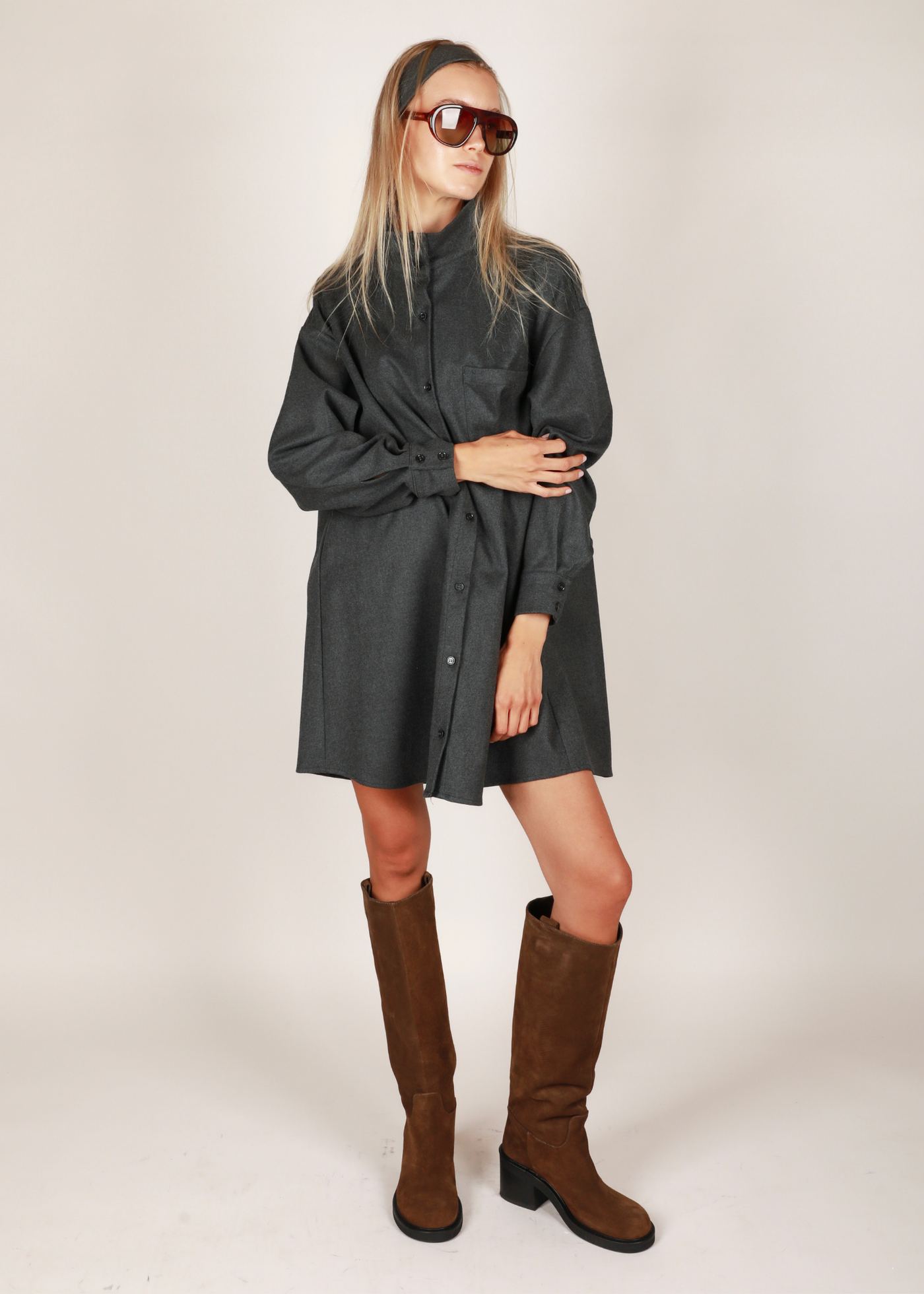 Bibi Mini Dress - Grey