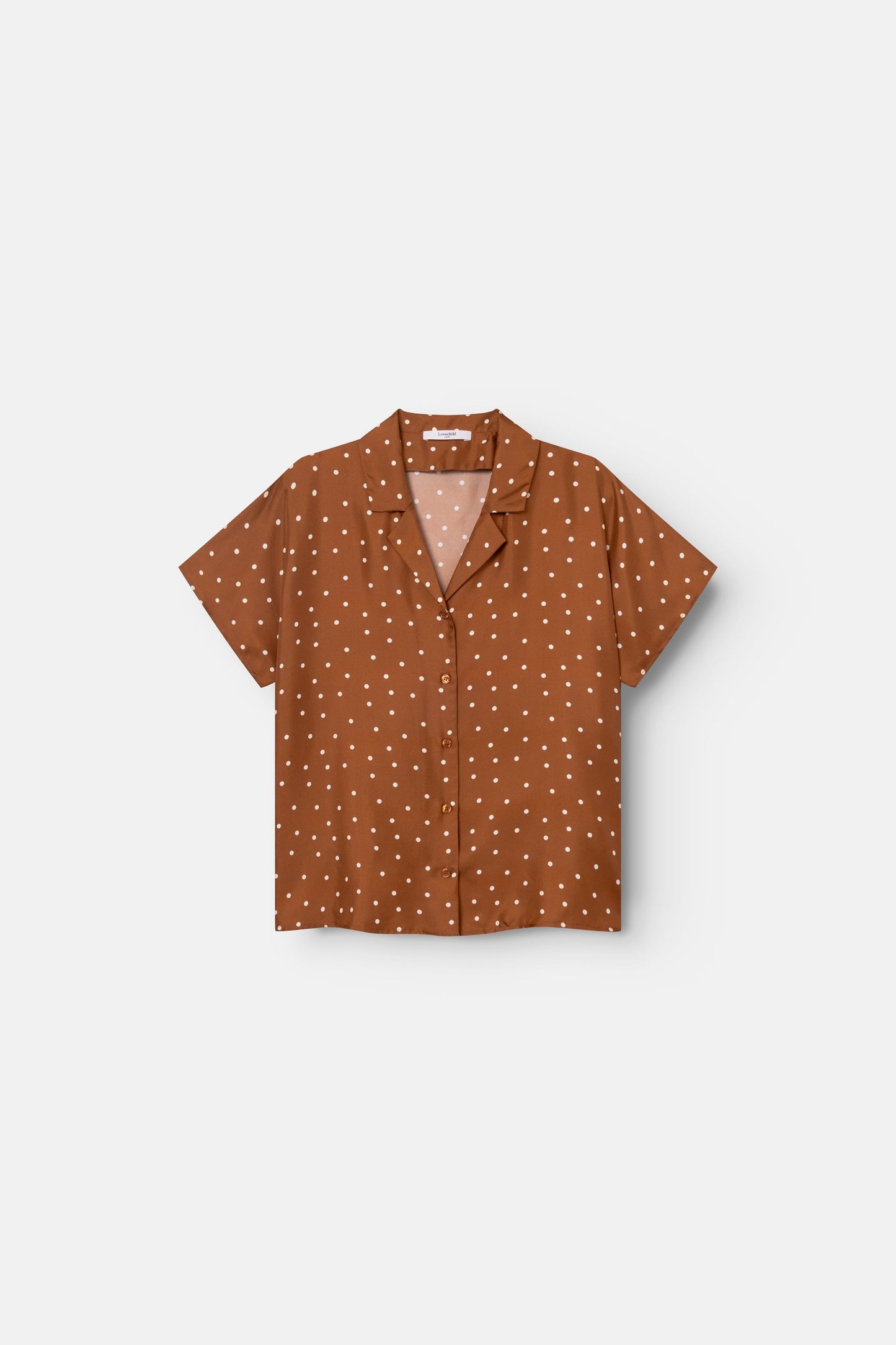 Birna Blouse - Dot Print Caramel
